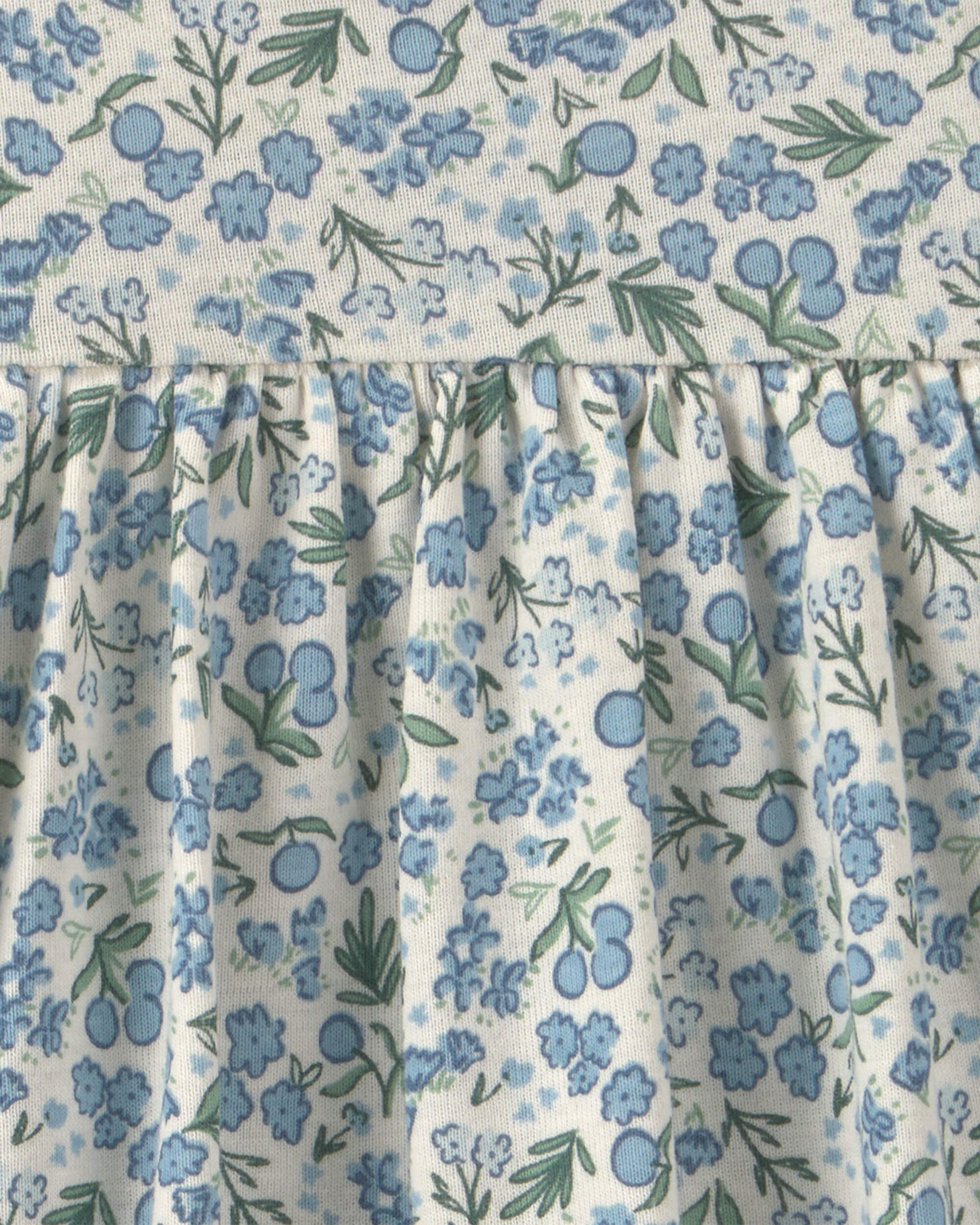 Baby Girl 2-Piece Floral Cardigan Dress Set - Blue