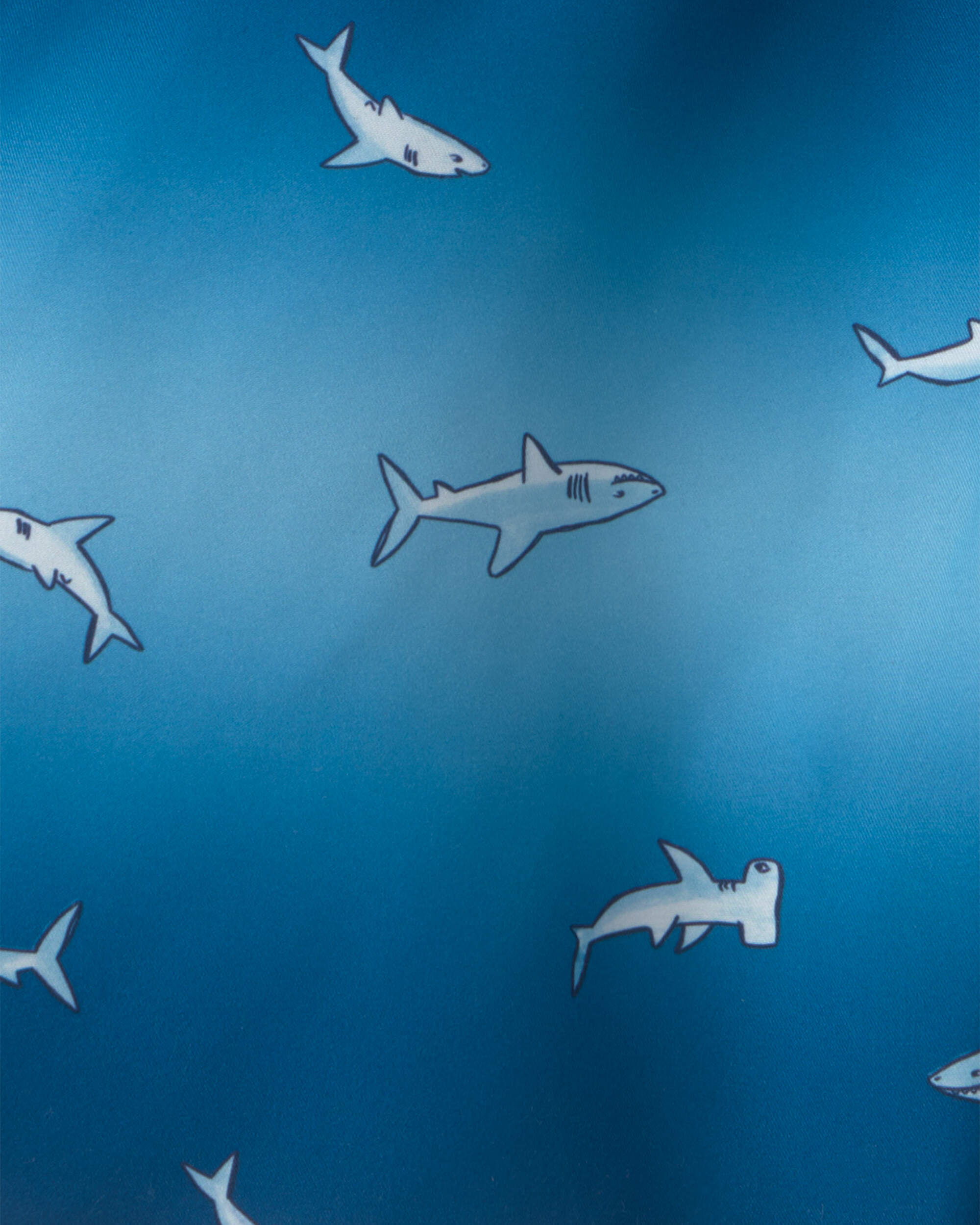 Boys Shark Ombre Swim Trunks - Blue