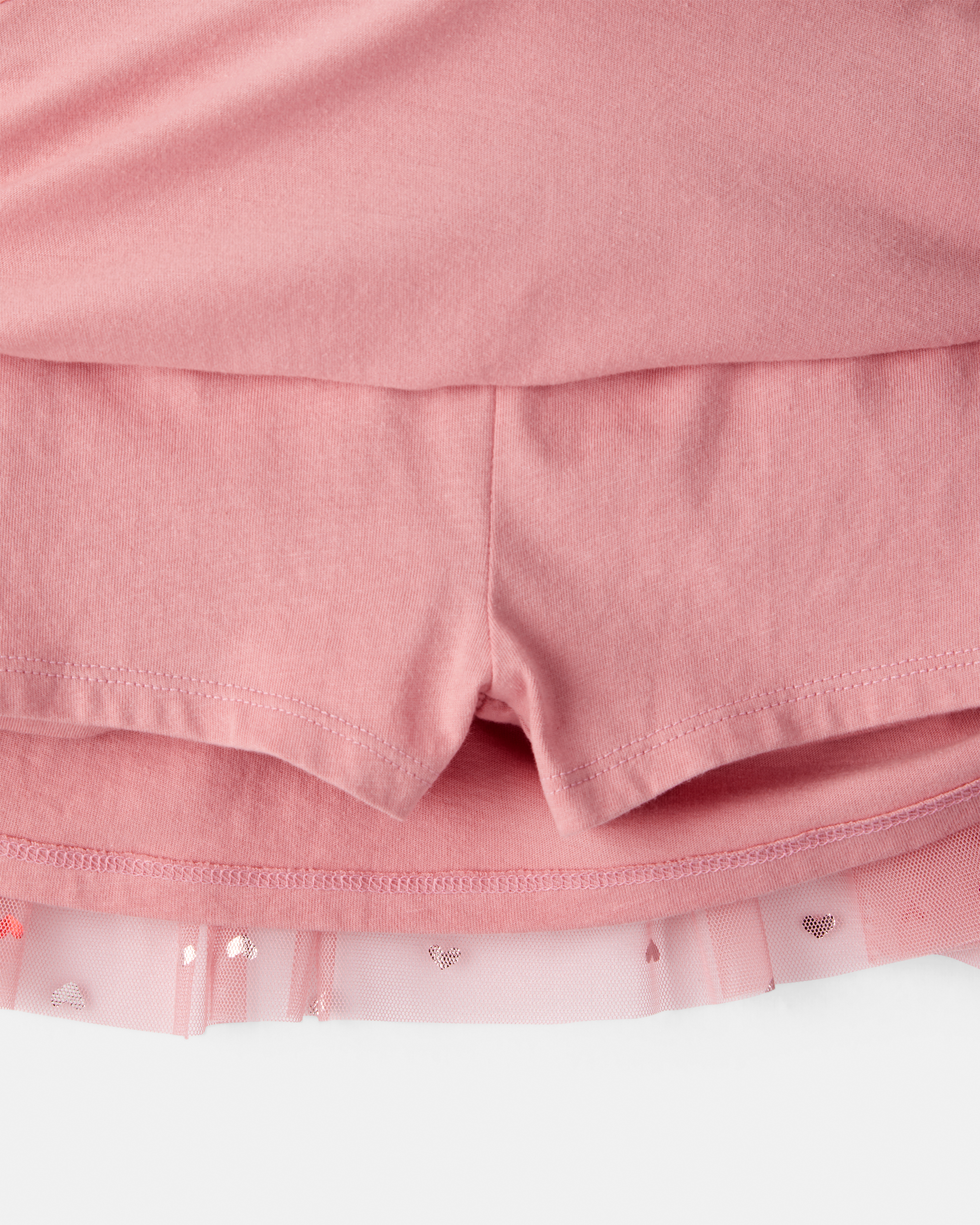 Toddler Girl Heart Tulle Skirt - Pink