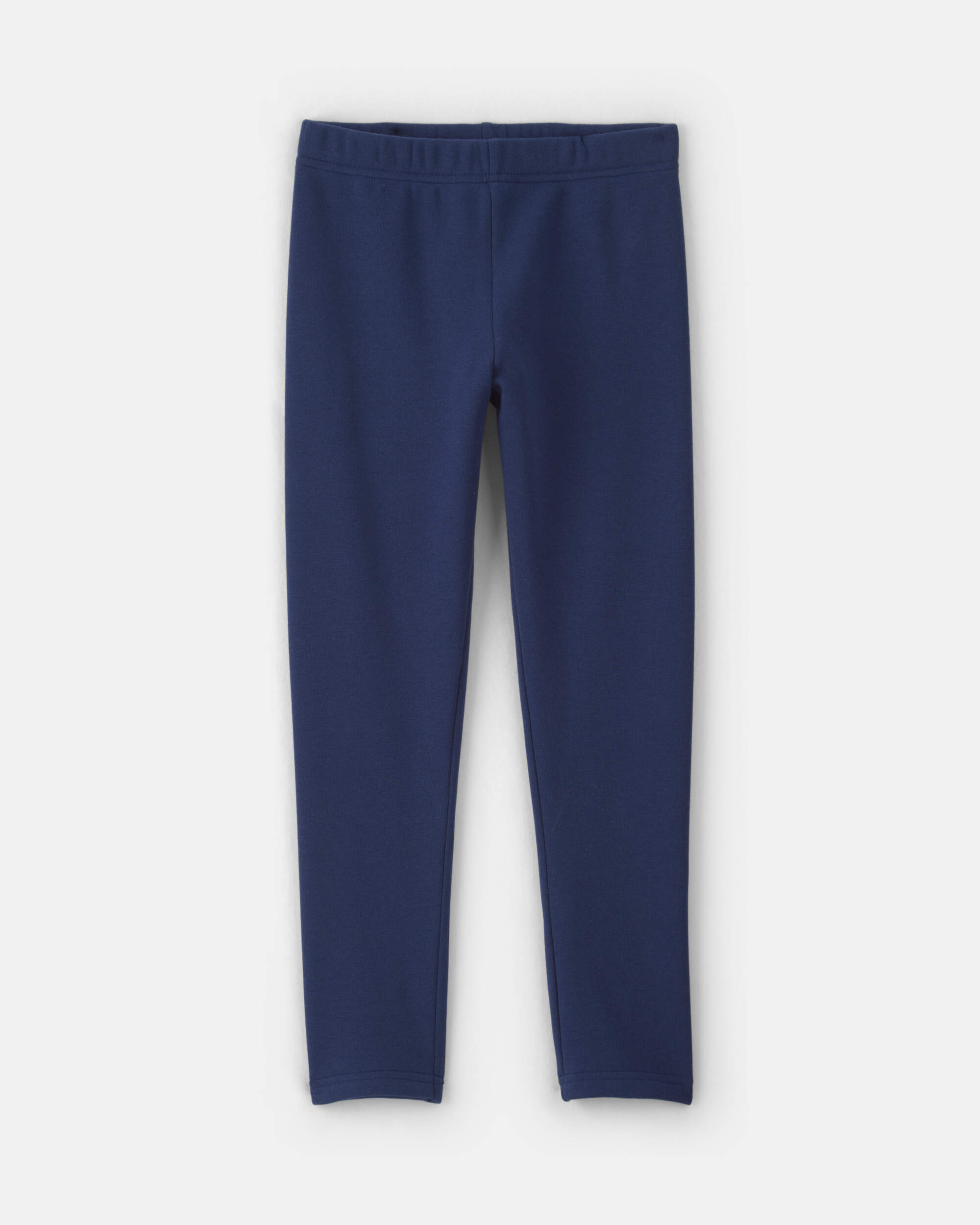 Girls Fleece Pull-On Stretch Leggings - Navy Blue