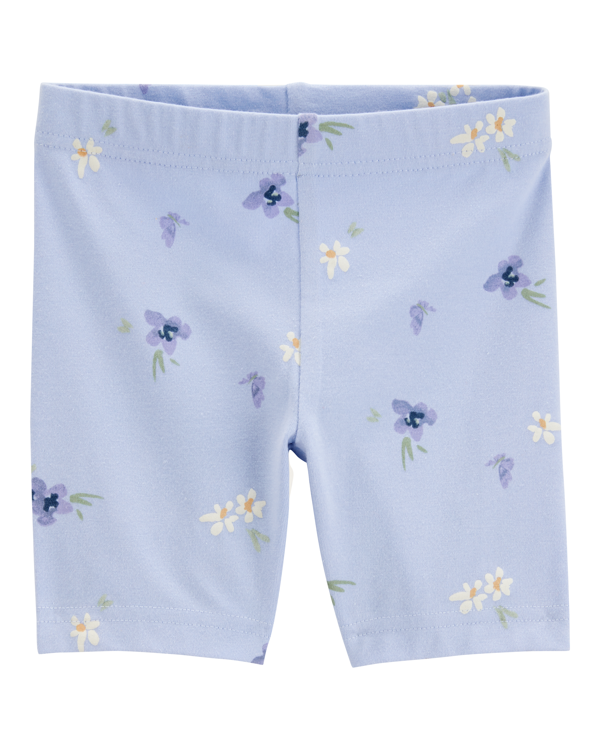 Toddler Floral Bike Short - Blue