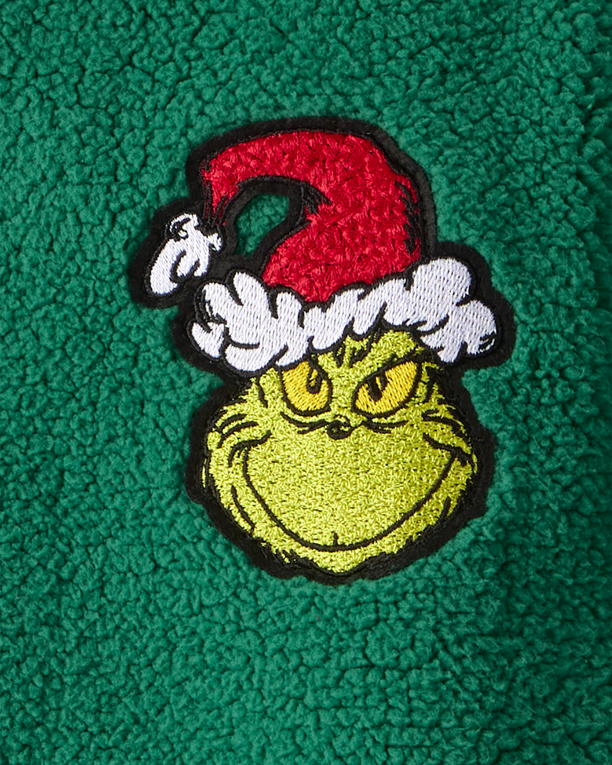 Kid Dr. Seuss™ The Grinch Sherpa Hooded Zip-Up Jacket - Green