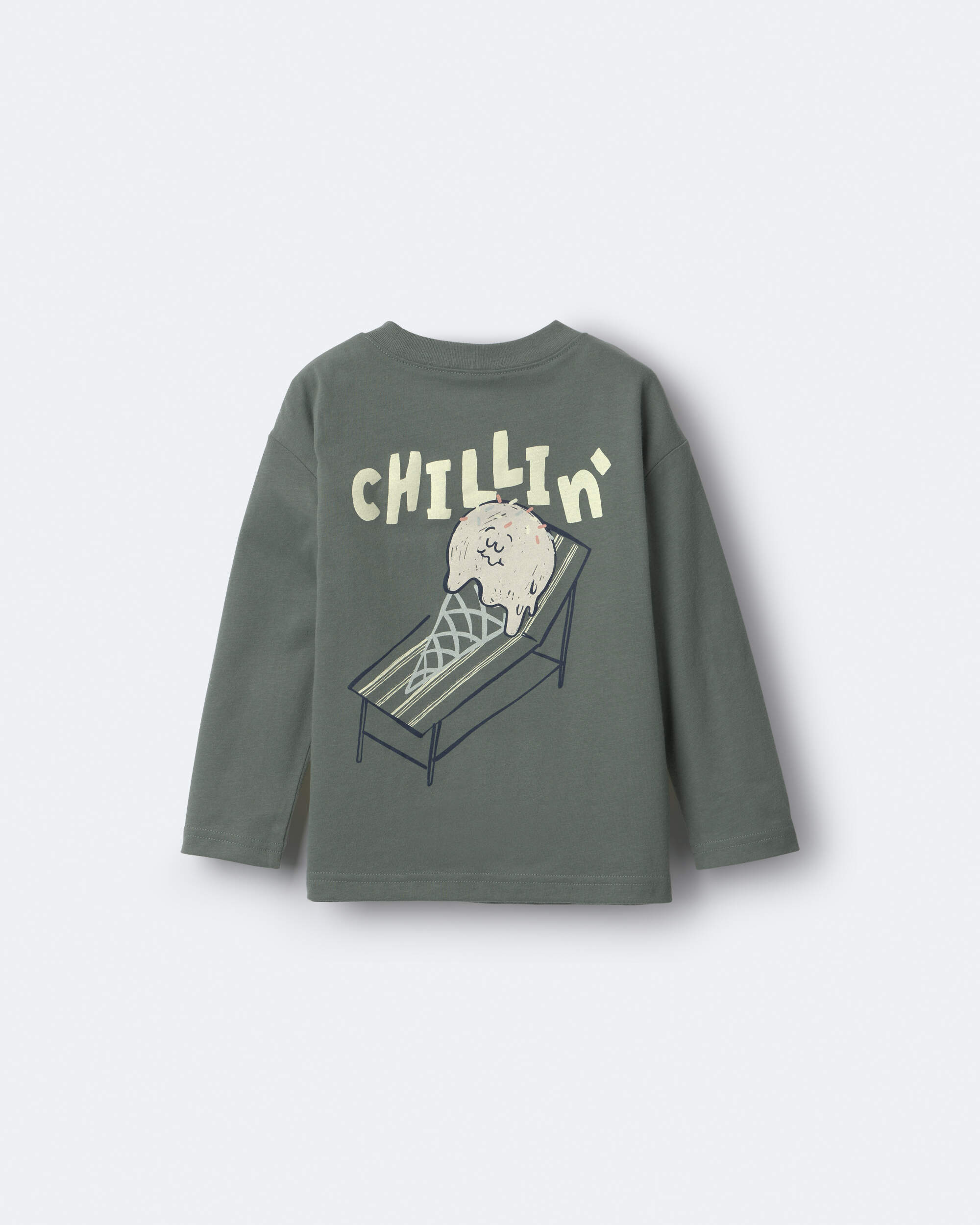 Toddler Boy Chillin' Long-Sleeve Graphic Tee - Olive