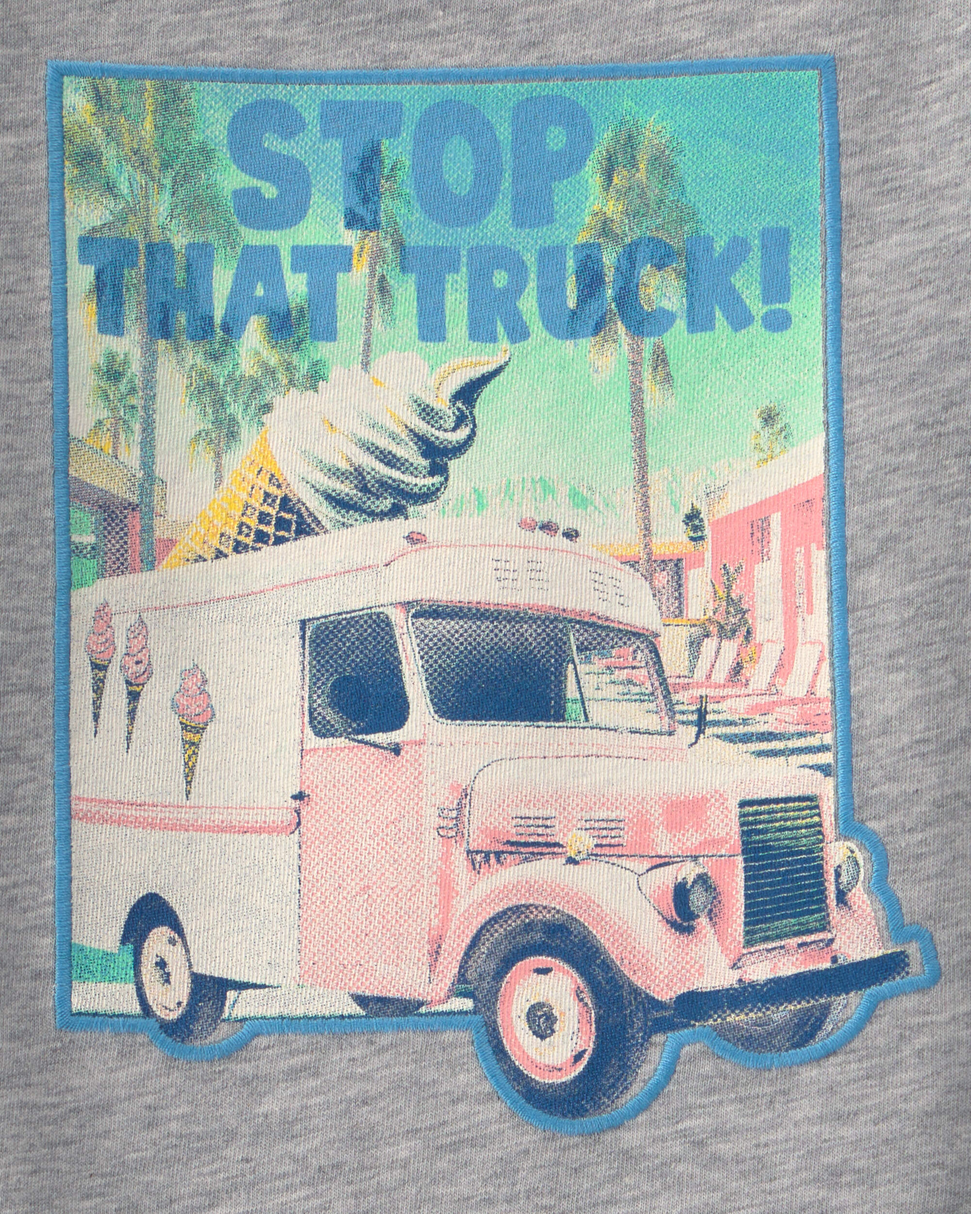 Baby Boy 'Stop That Truck!' Ice Cream Graphic Tee - Grey