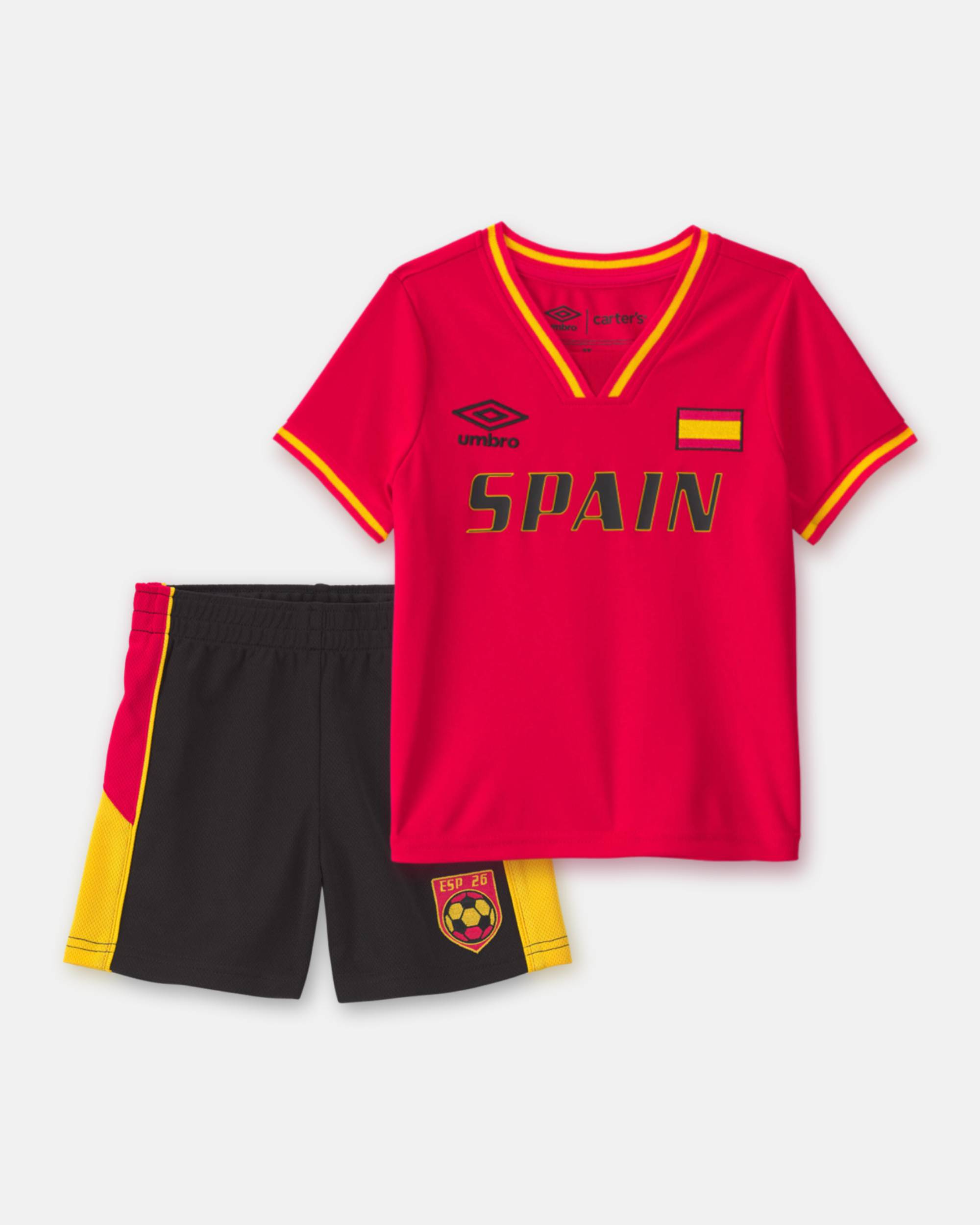 Toddler 2-Piece Umbro Spain Soccer Jersey & Short Set - Red/Yellow/Black