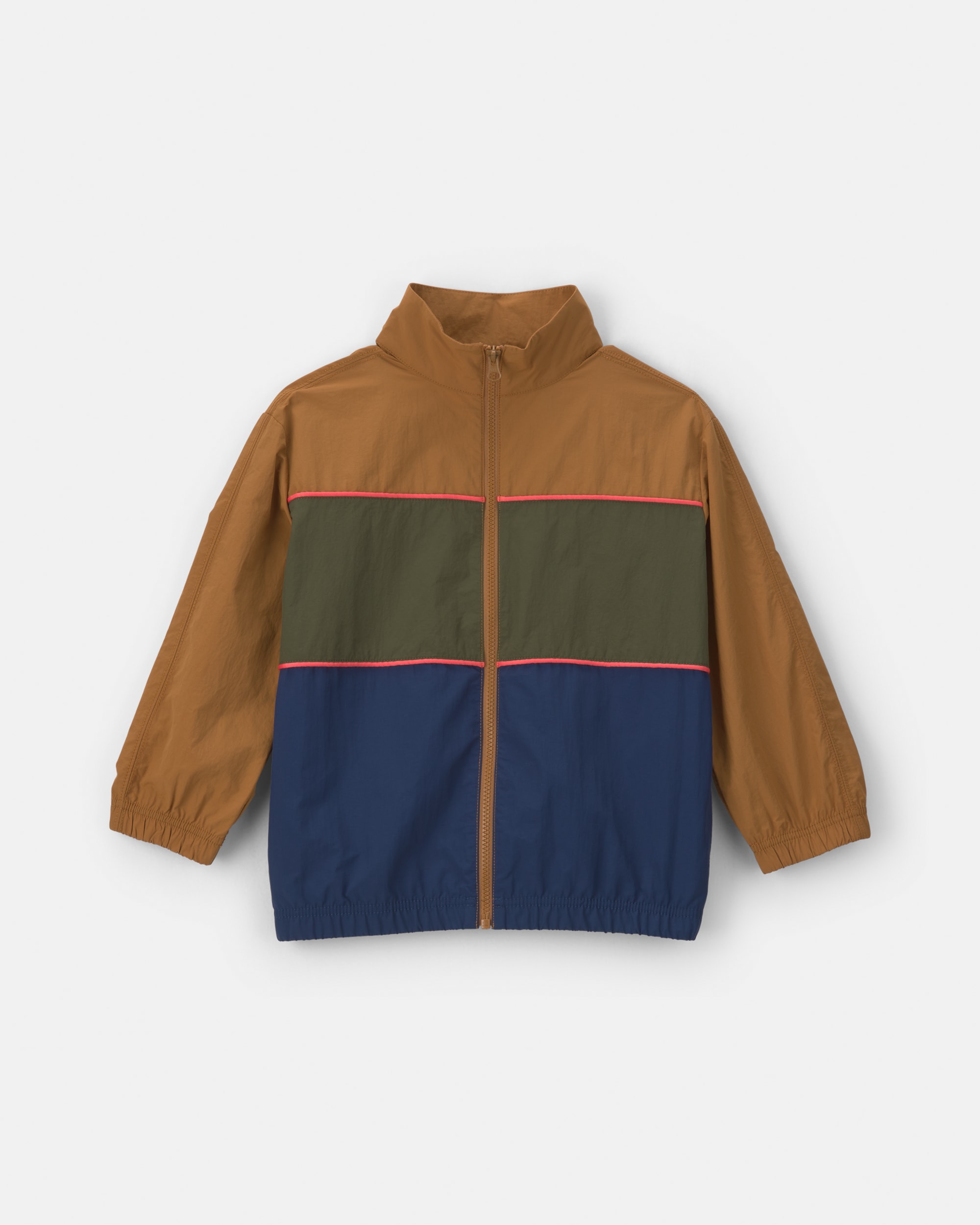 Boys Color Block Zip-Up Jacket