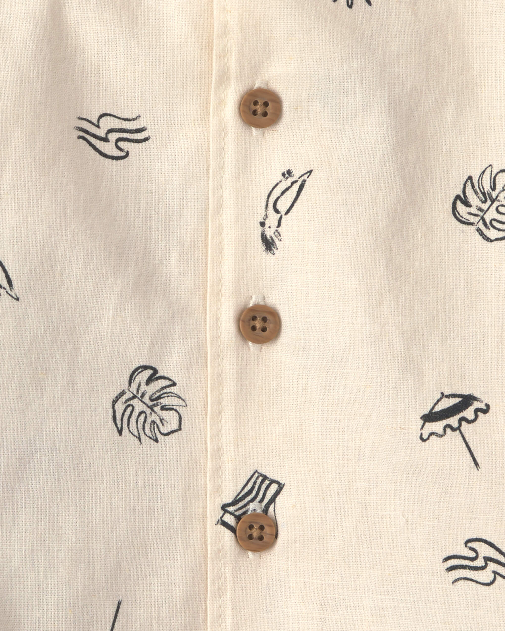 Baby Boy 3-Piece Hat, Top & Short Set - Black/Ivory