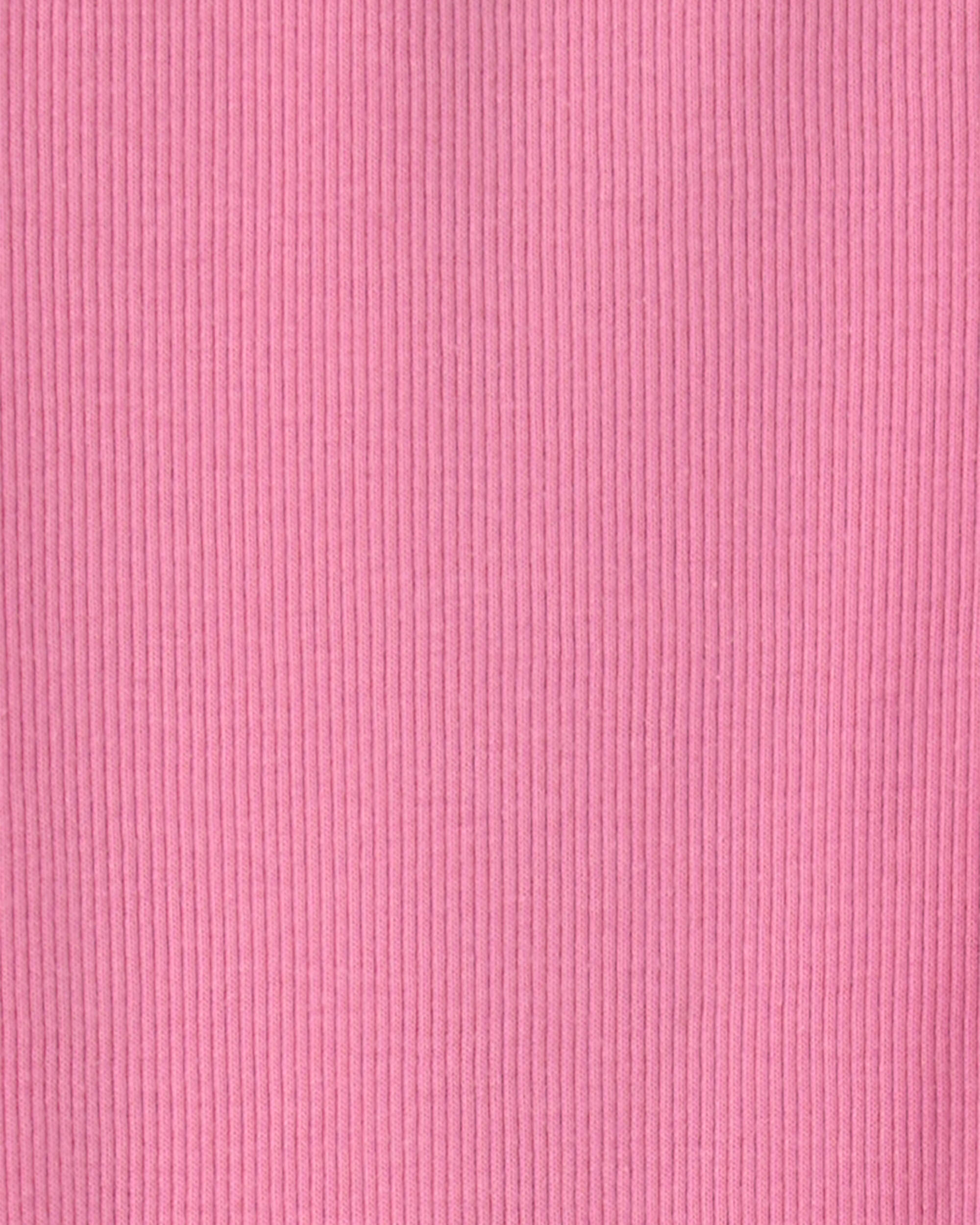 Girls Pull-On Stretch Rib Leggings - Pink