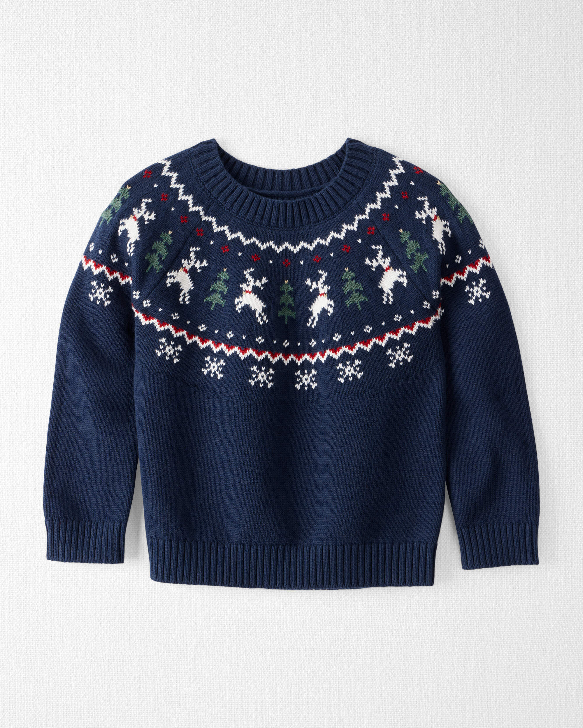 Toddler Fair Isle Organic Cotton Sweater