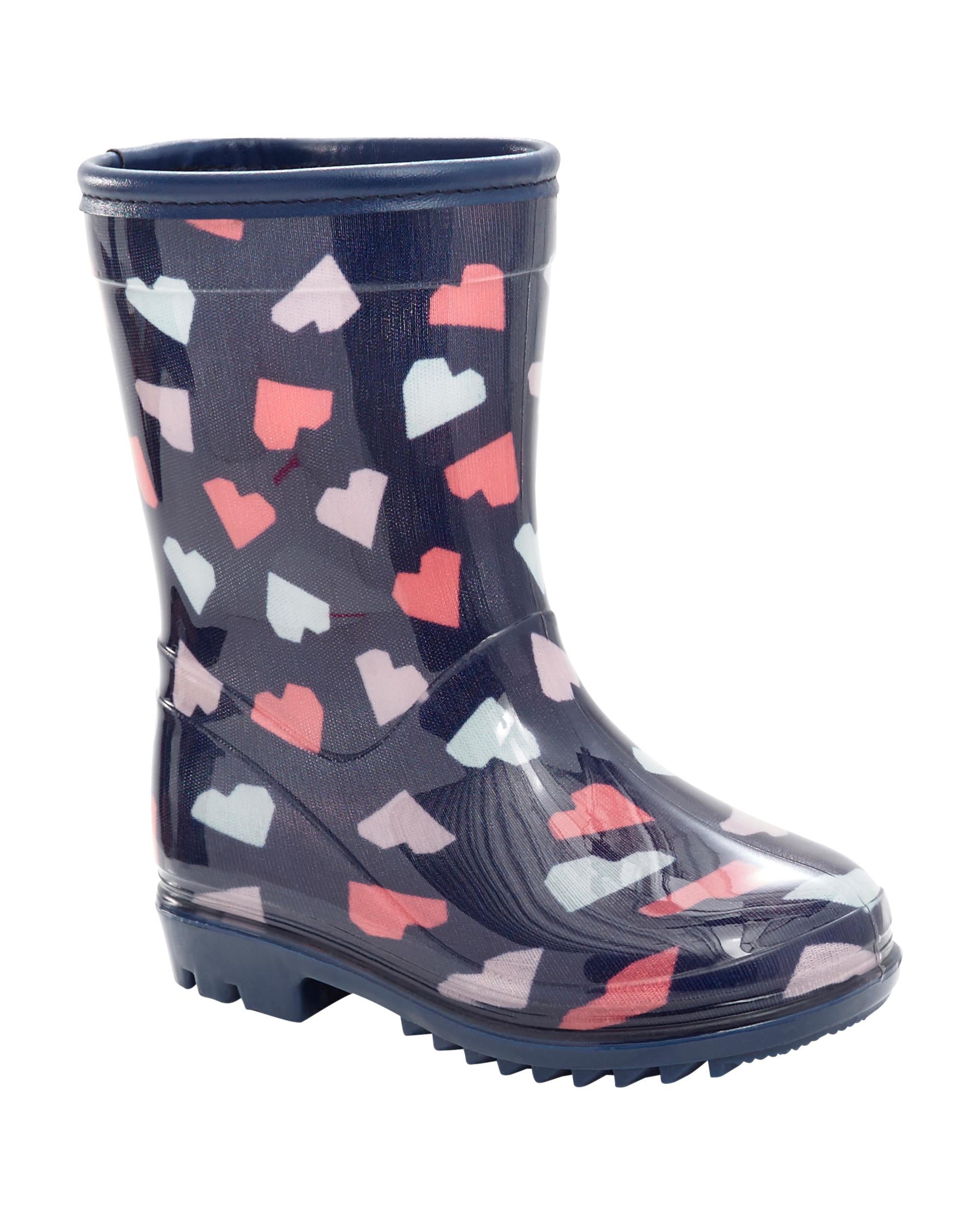 Heart Print Rain Boots