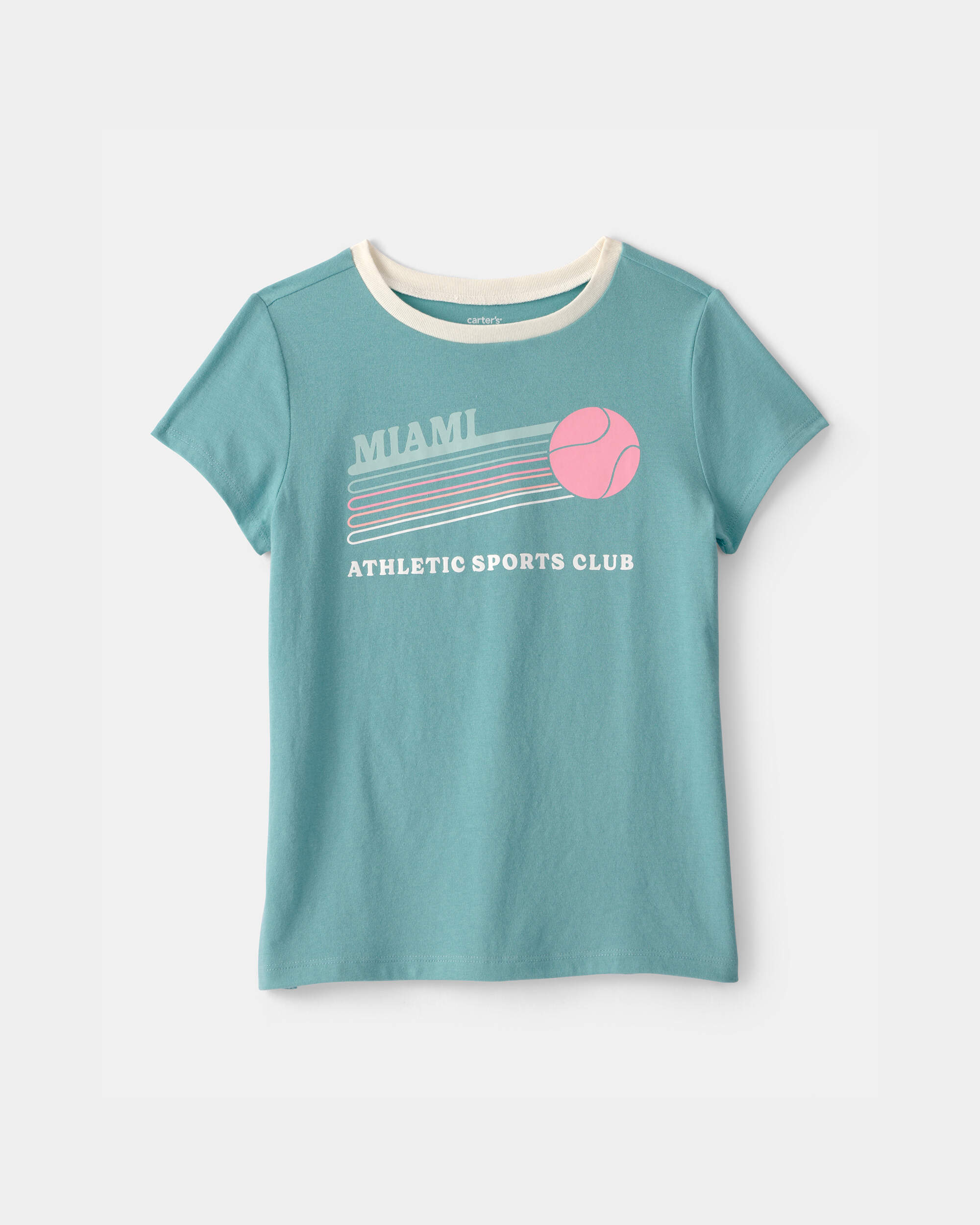 Girls 'Miami Sports Club' Graphic Tee - Teal