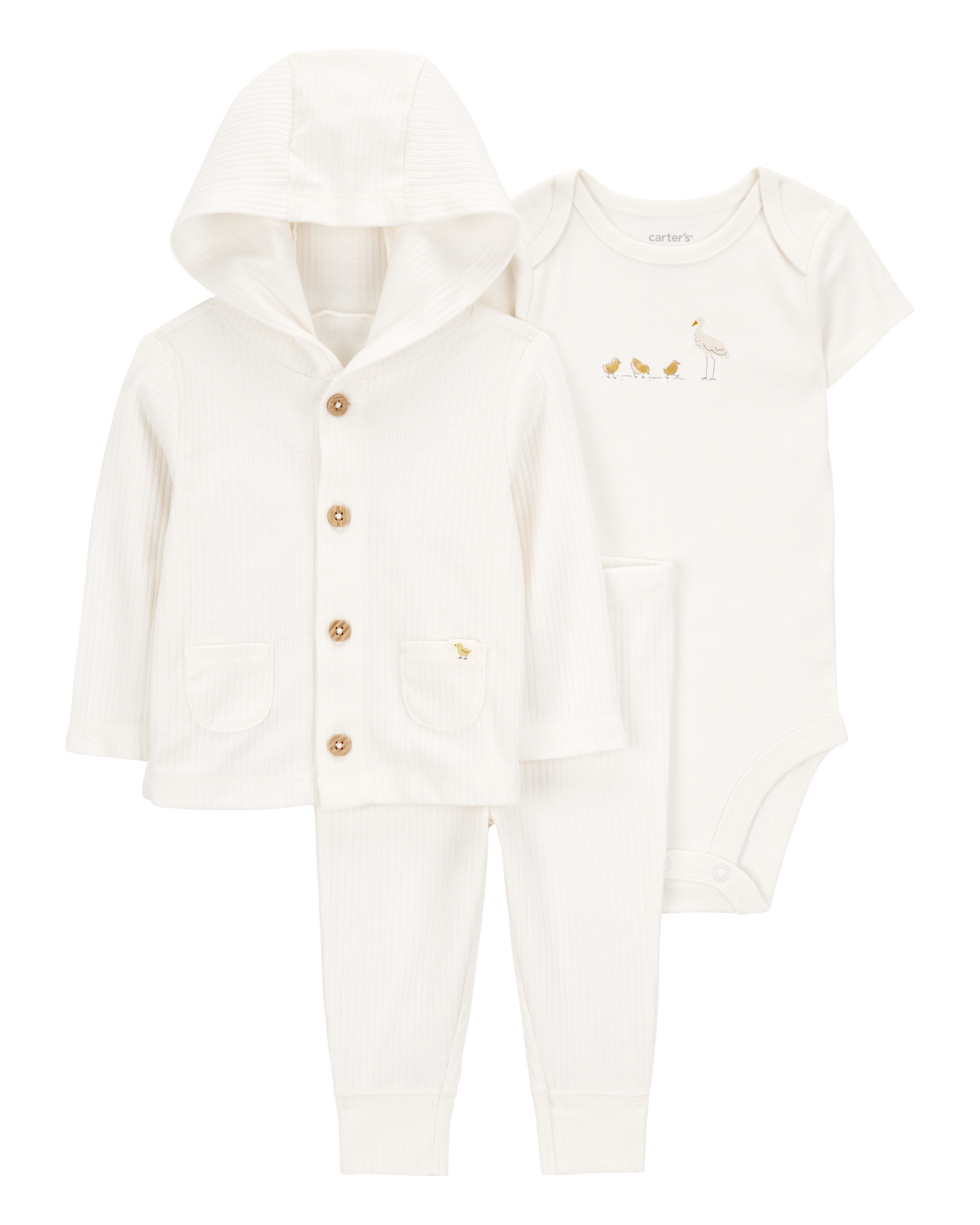 Baby 3-Piece Chick Little Cardigan Set