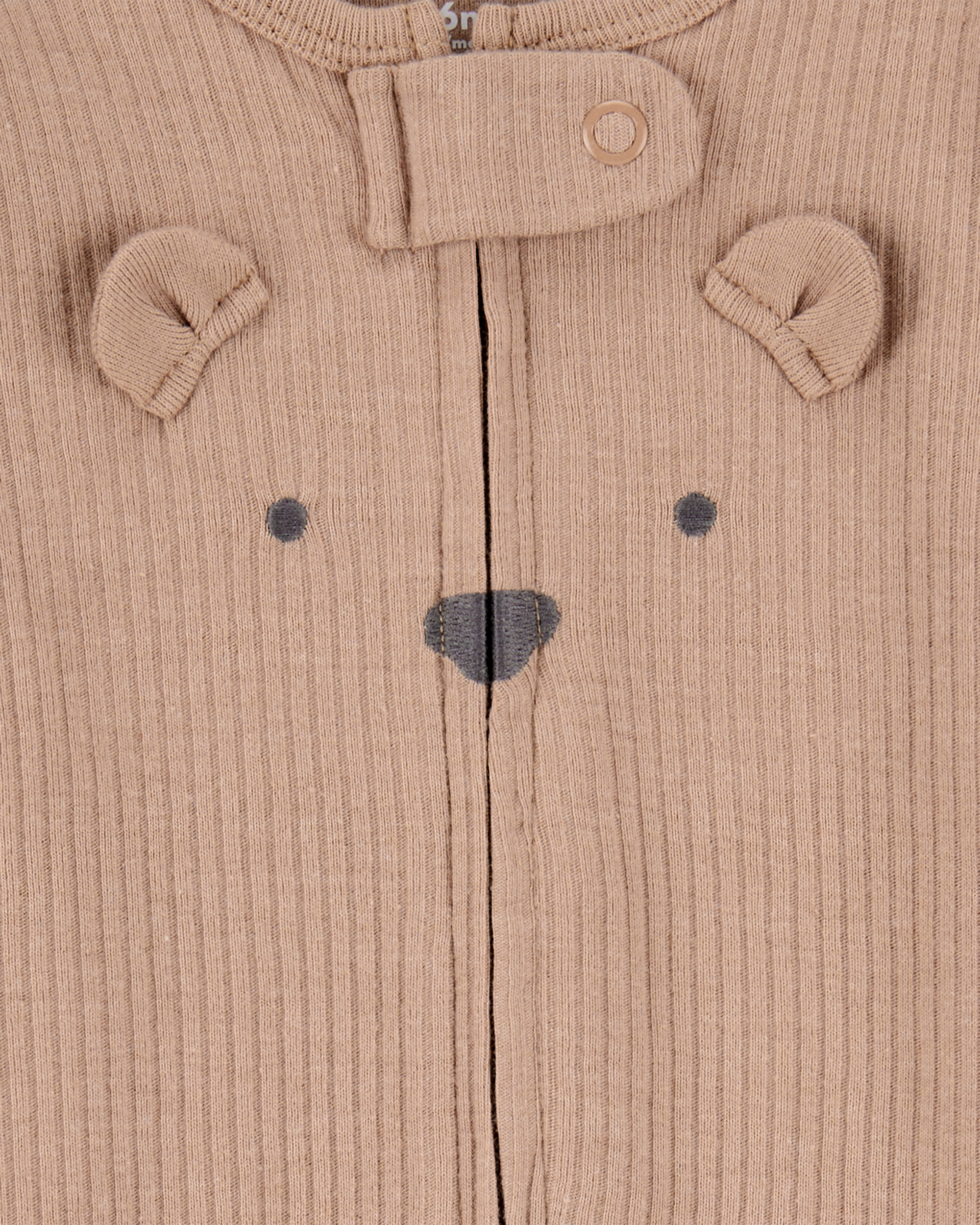 Baby Bear 2-Way Zip Ribbed Sleeper pyjamas