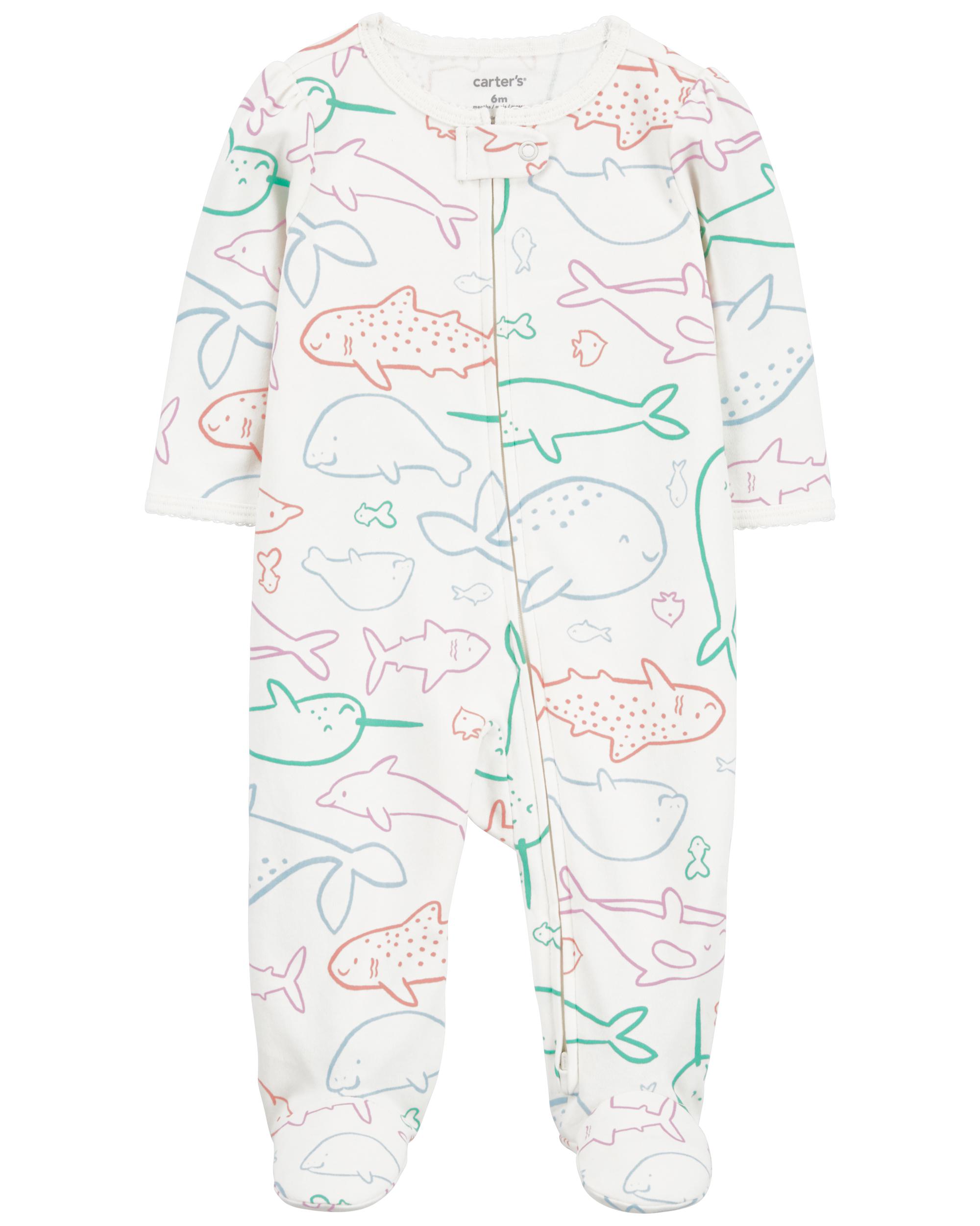 Whale Zip-Up Sleeper Pyjamas