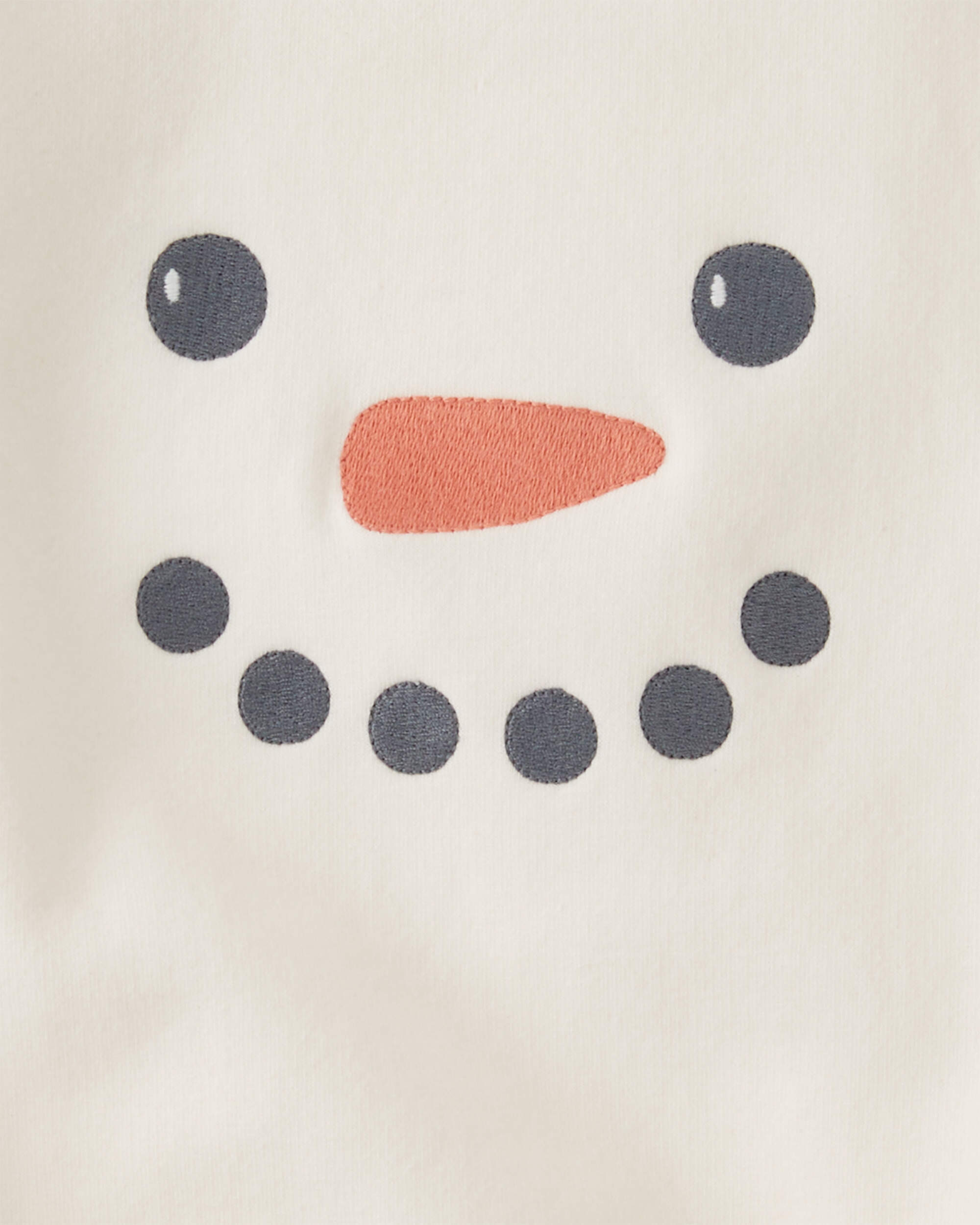 Baby Fleece Long-Sleeve Graphic Bodysuit - White