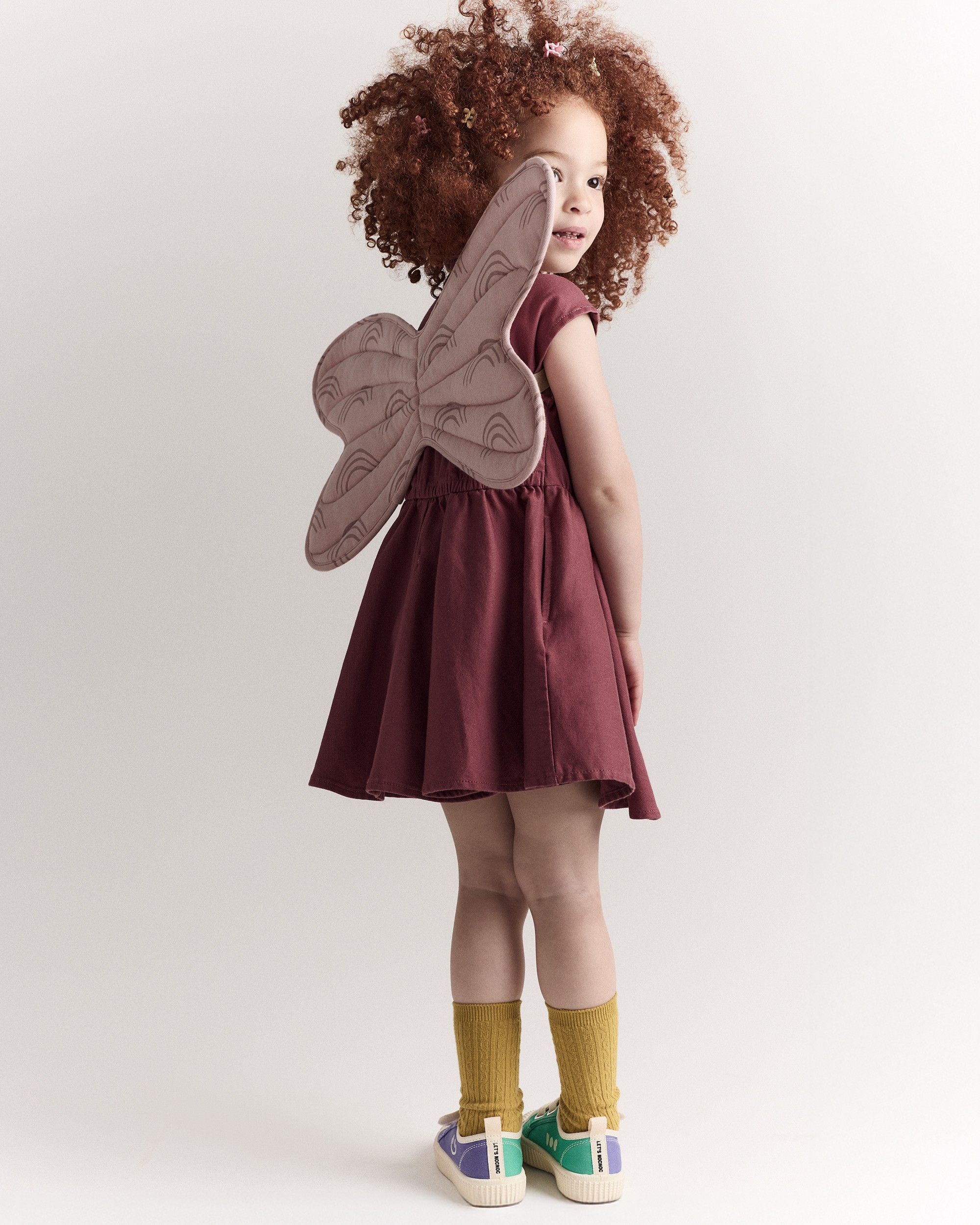 Tout-petit fille - Ailes de d&eacute;guisement &agrave; motif arc-en-ciel - Rose p&acirc;le, , hi-res