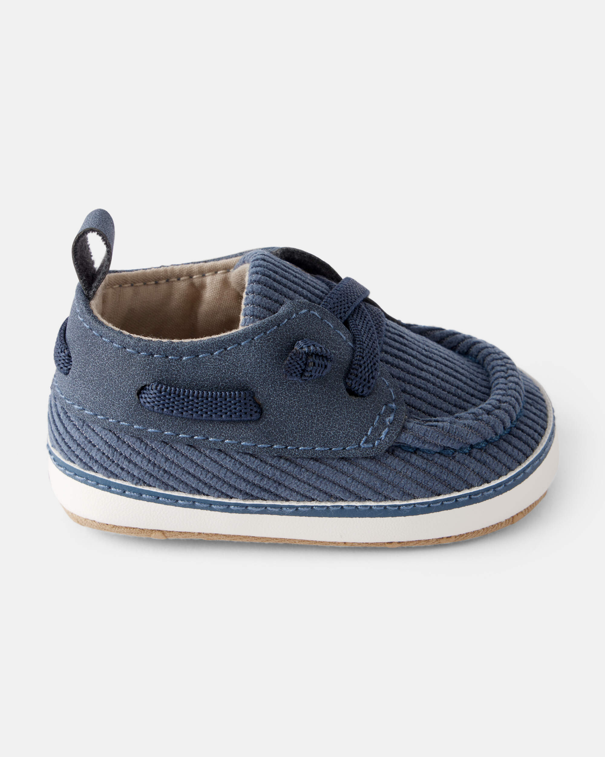 Baby Boy Corduroy Boat Shoes - Blue