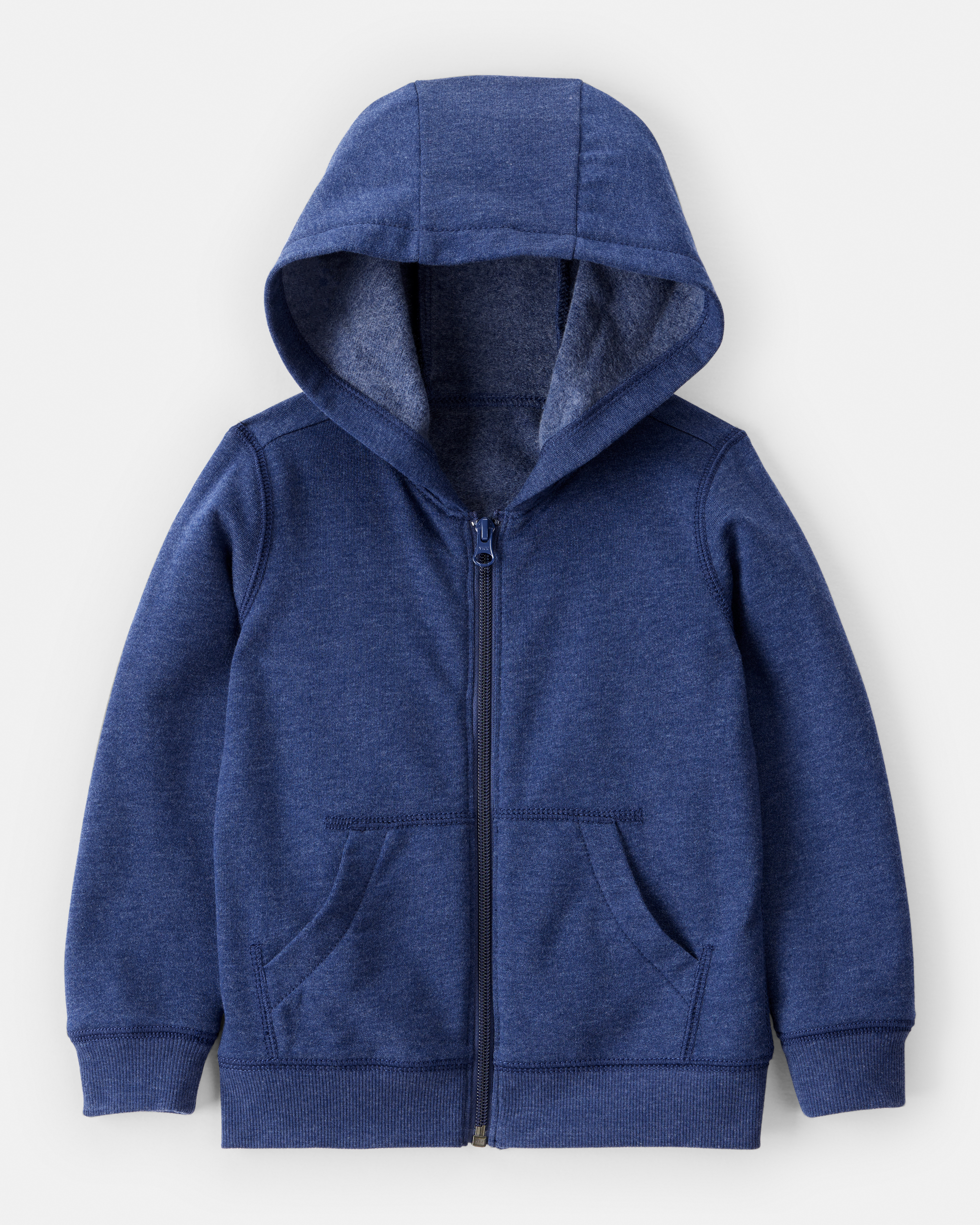 Toddler Boy Solid Fleece Long-Sleeve Hoodie - Navy