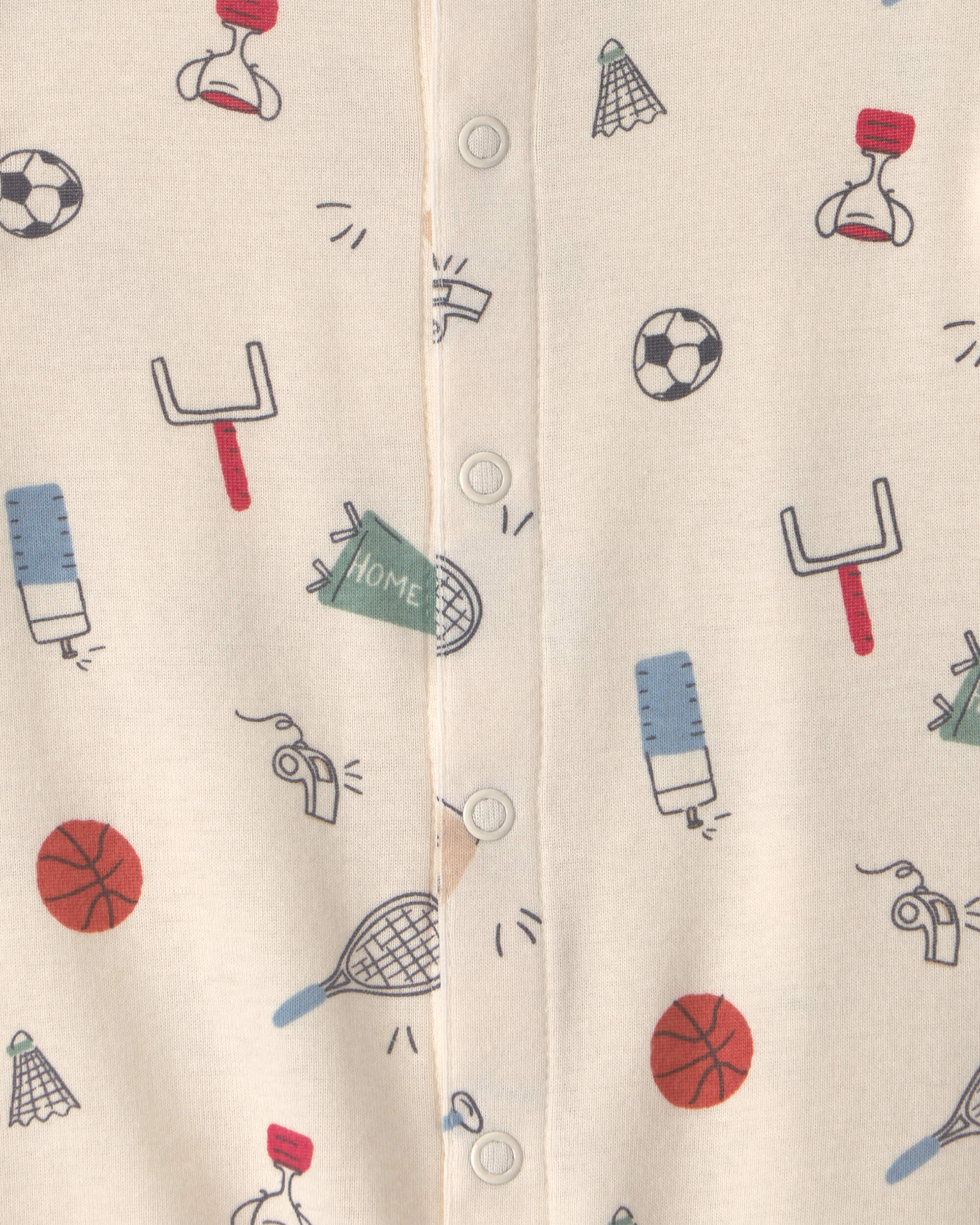 Baby Sports Short-Sleeve Romper - Ivory