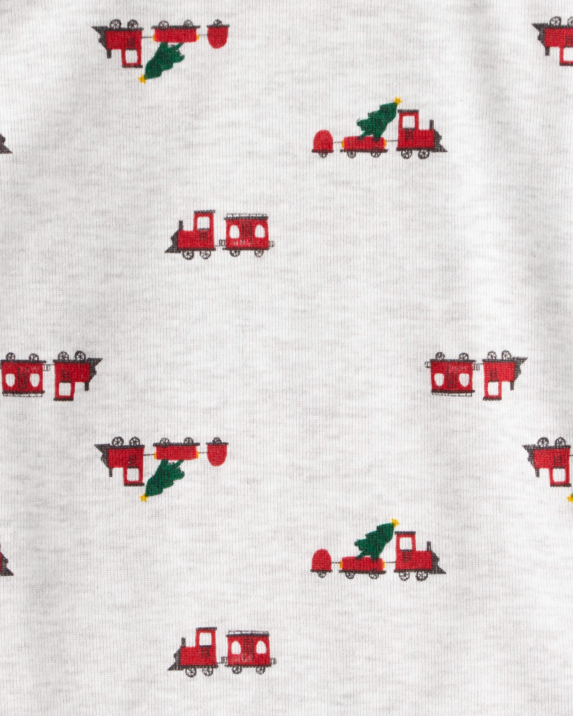 Baby Boy 3-Piece Train Print Long-Sleeve Bodysuits & Pant Set - Red