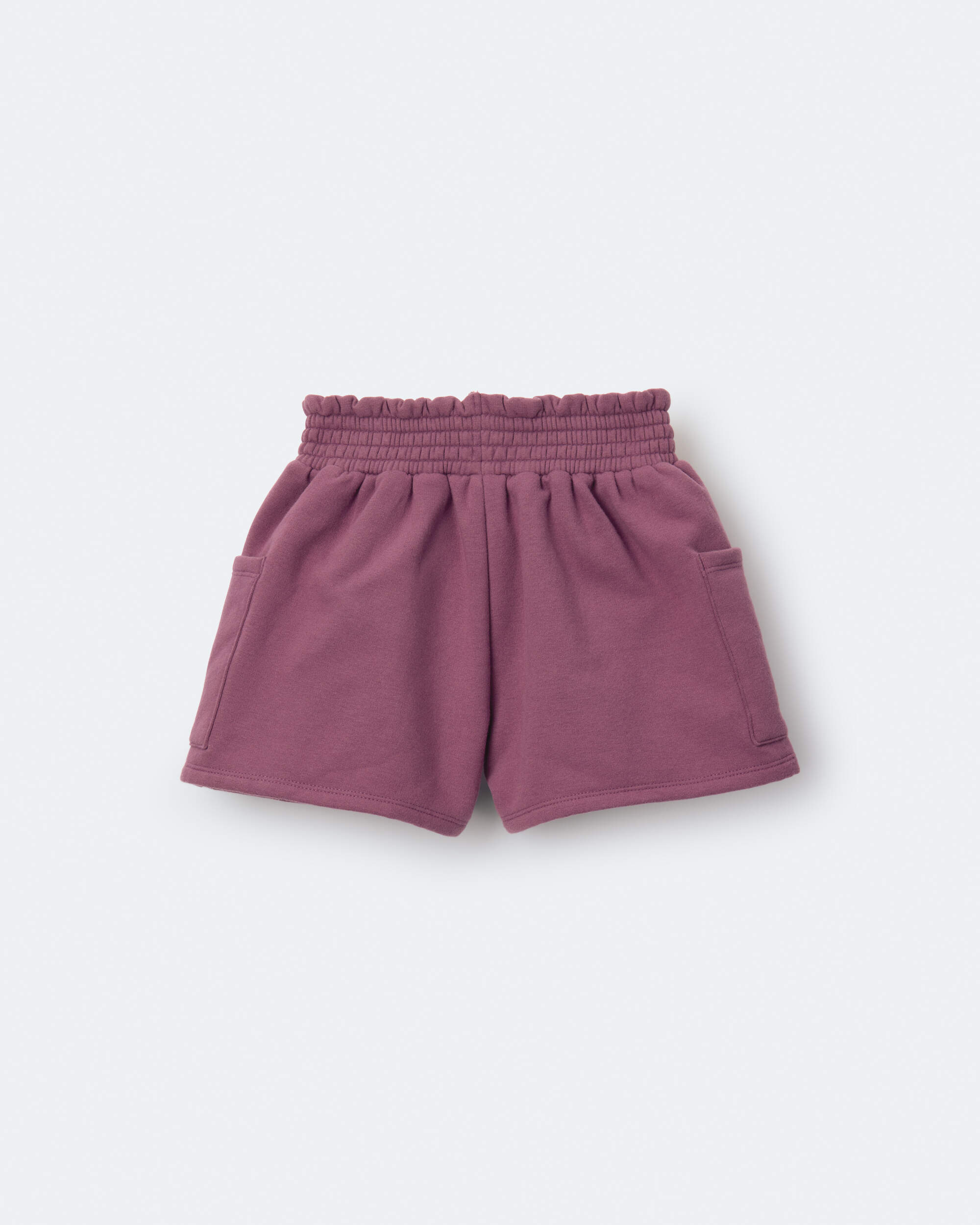 Toddler Girl Fleece Swing Short with Pockets- Burgundy