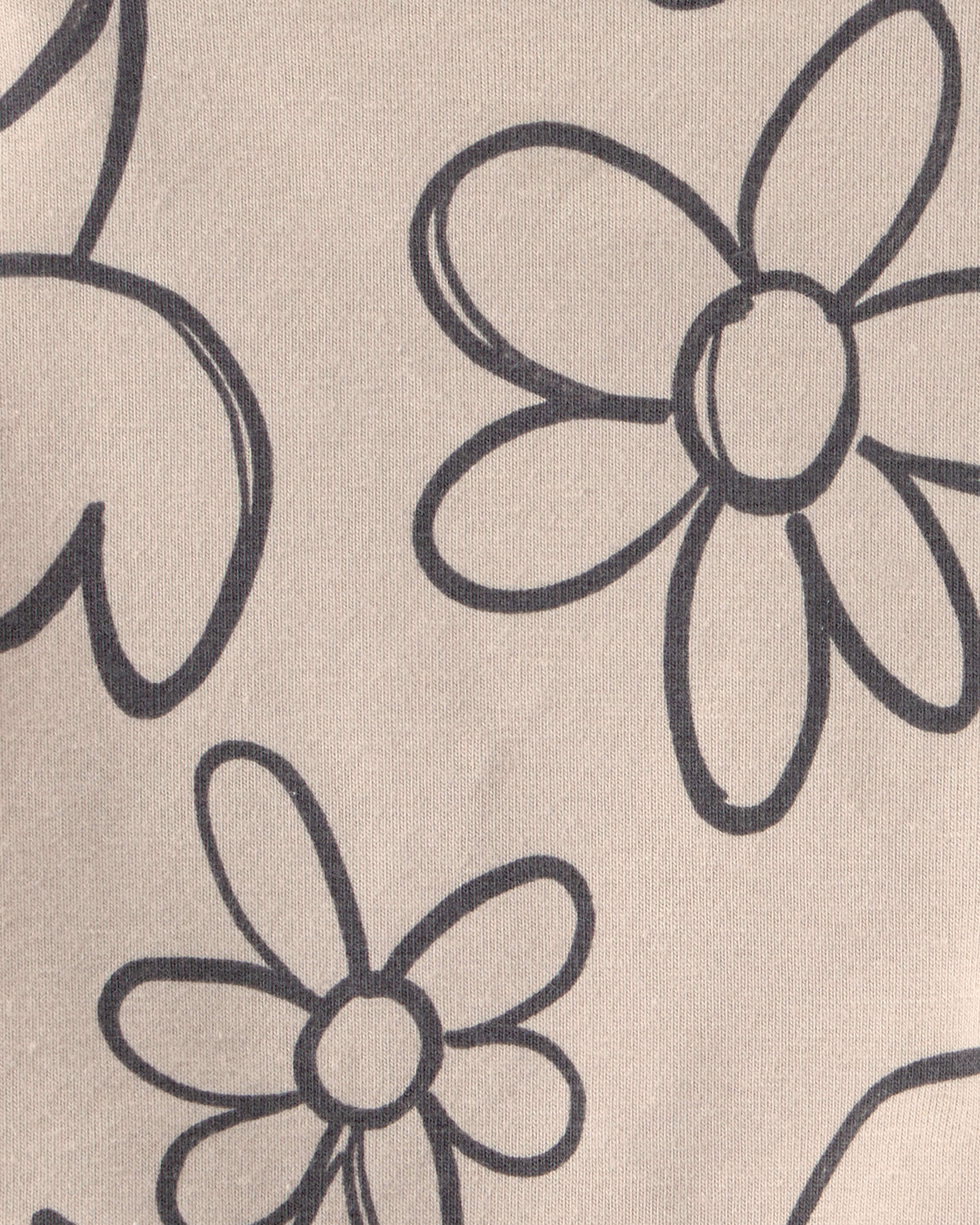 Toddler Girl Floral Ladybug Bike Shorts - Brown