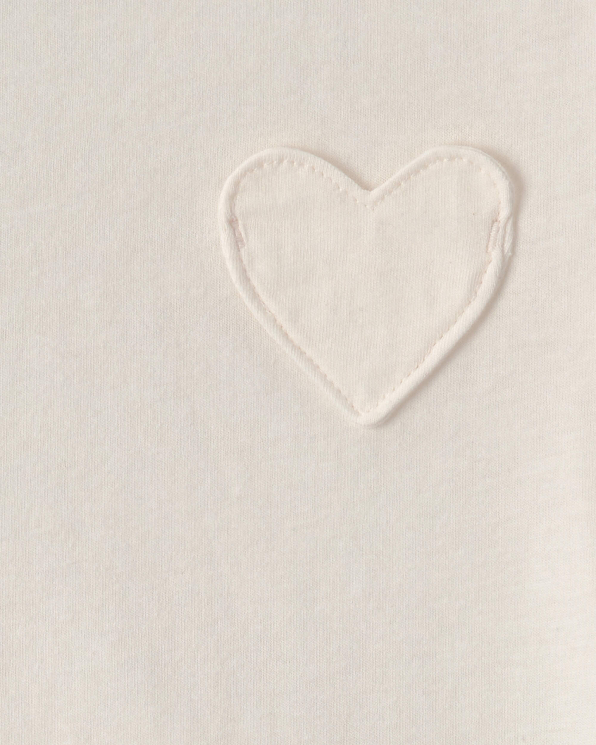 Toddler Girl Heart Long-Sleeve Top - Cream