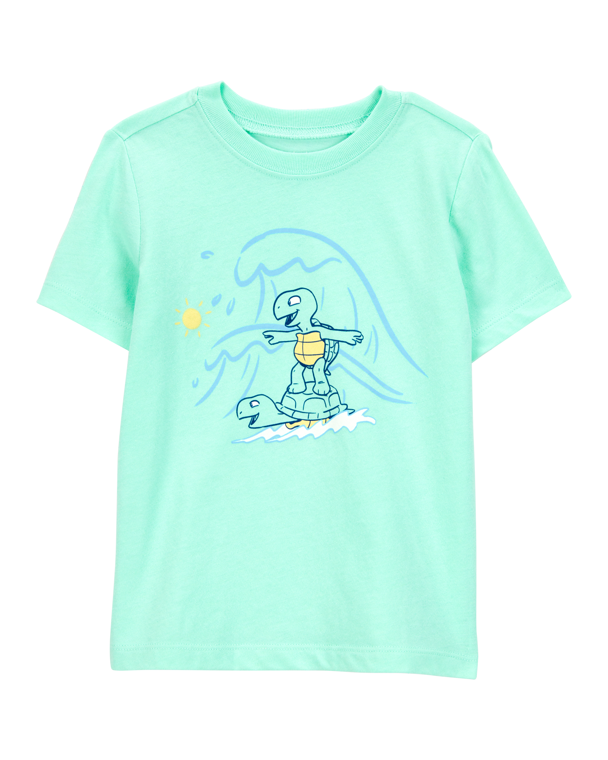 Toddler Green Surf Turtle Tee