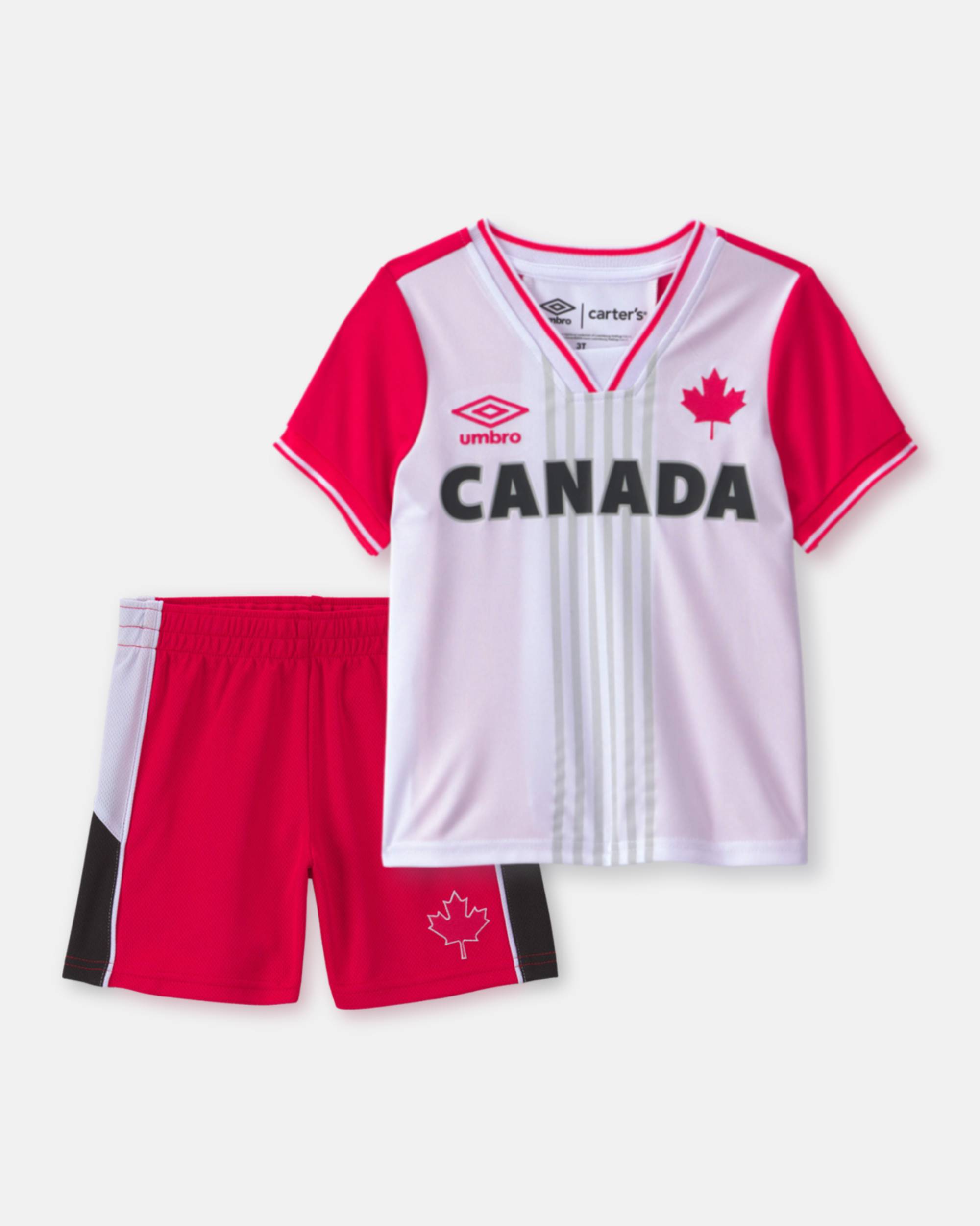 Toddler 2-Piece Umbro Canada Soccer Jersey & Short Set - Red/White/Black