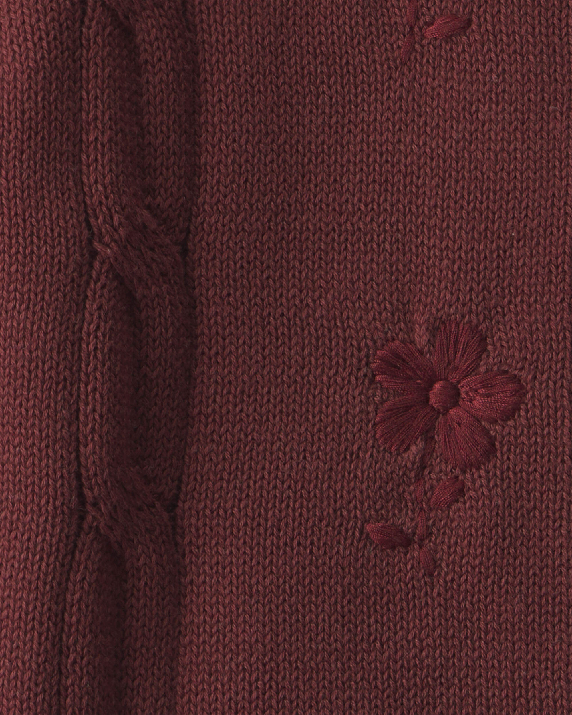 Toddler Girl Organic Cotton Sweater Knit Embroidered Cardigan