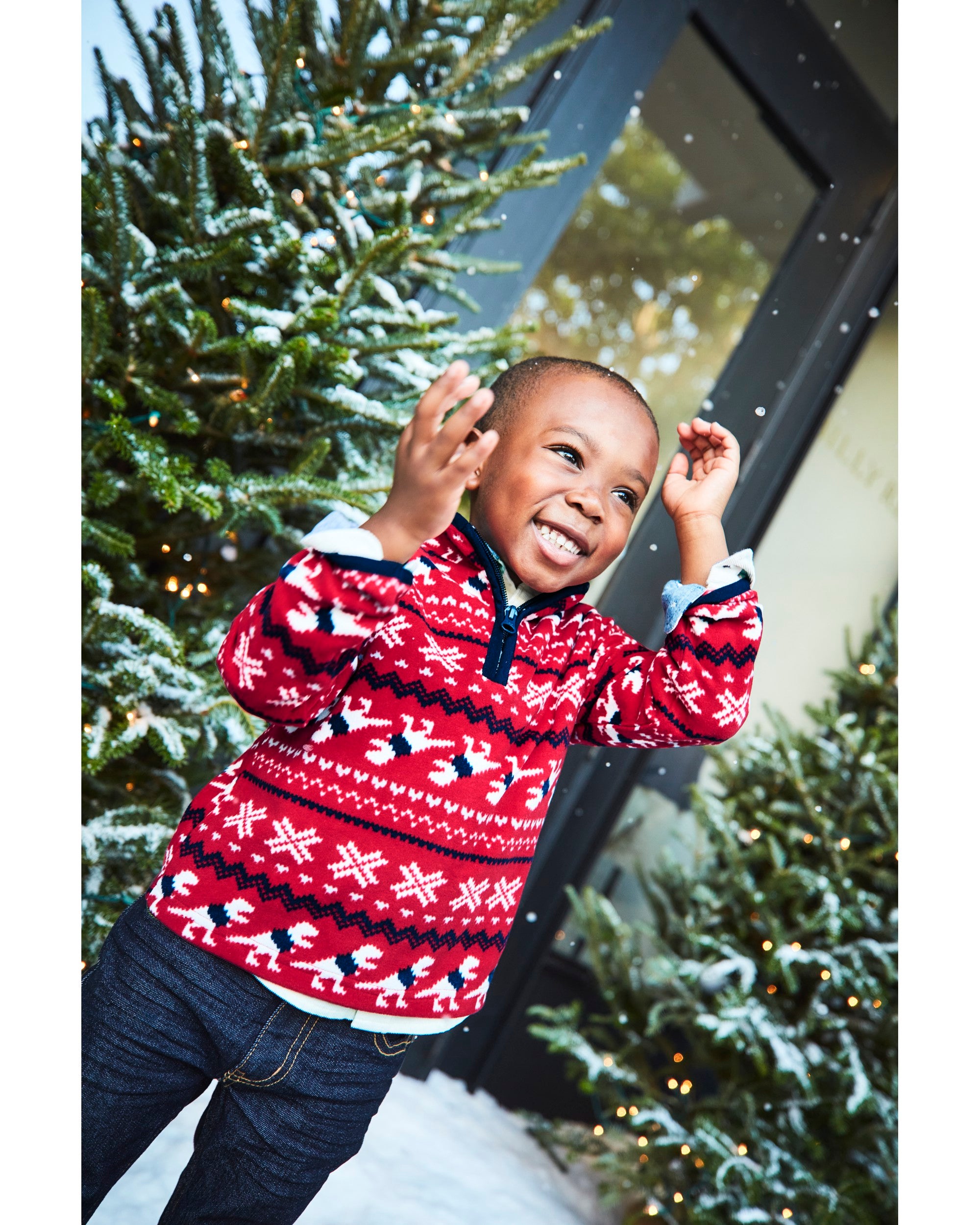 Dinosaur fair isle sweater deals