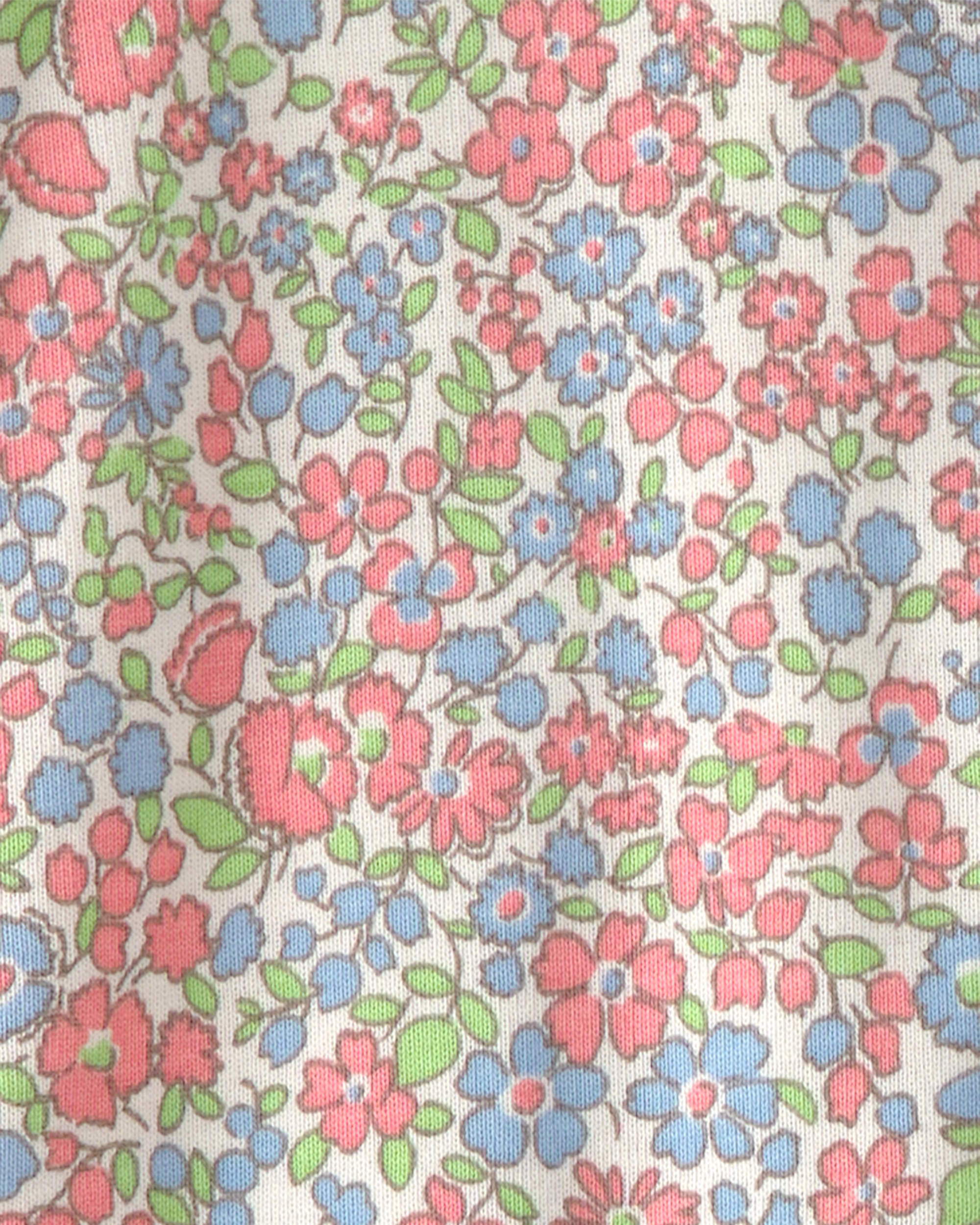 Girls Organic Cotton Sleep & Play Pyjama Floral Print