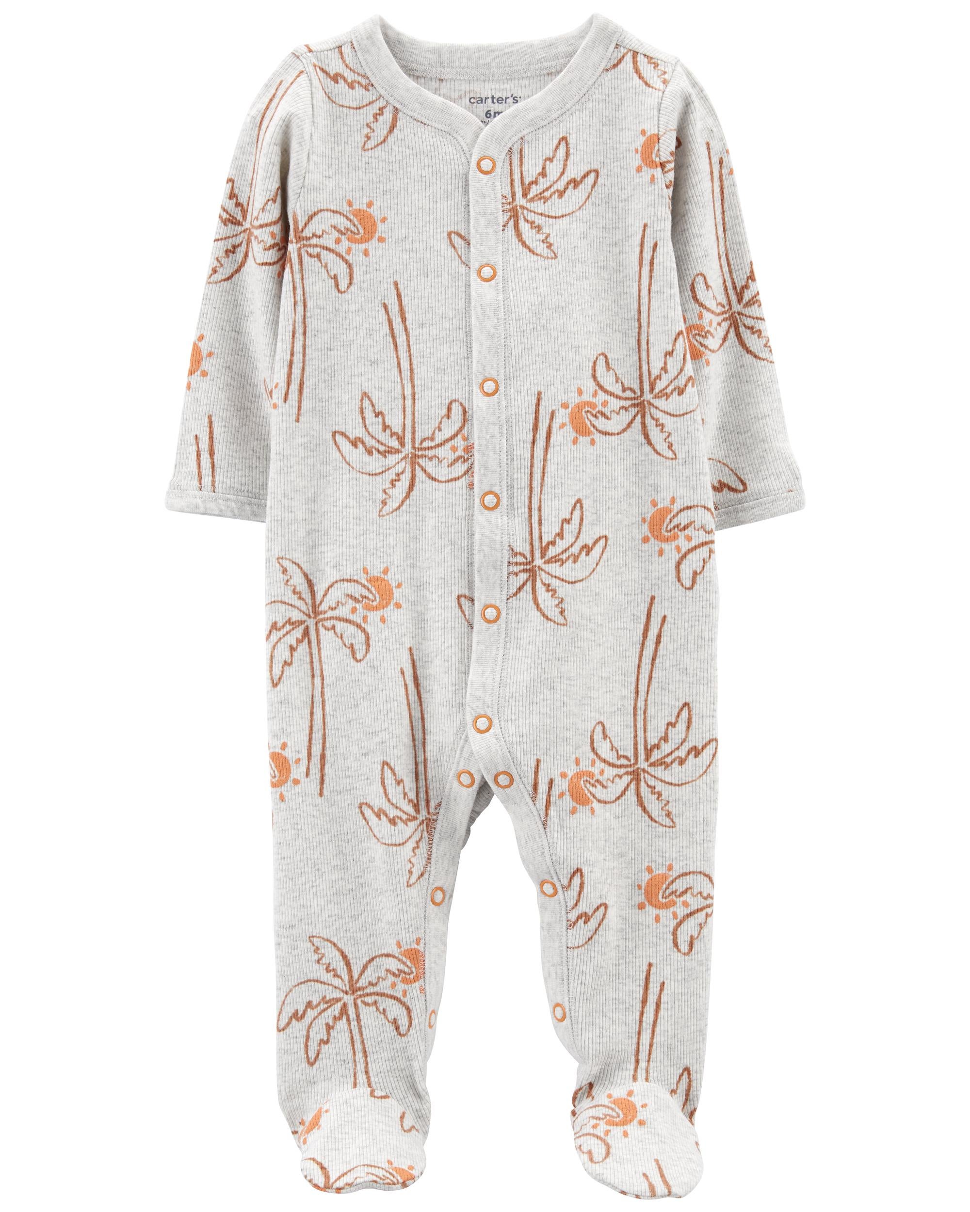 Palm Trees Snap-Up Thermal Sleeper Pyjamas