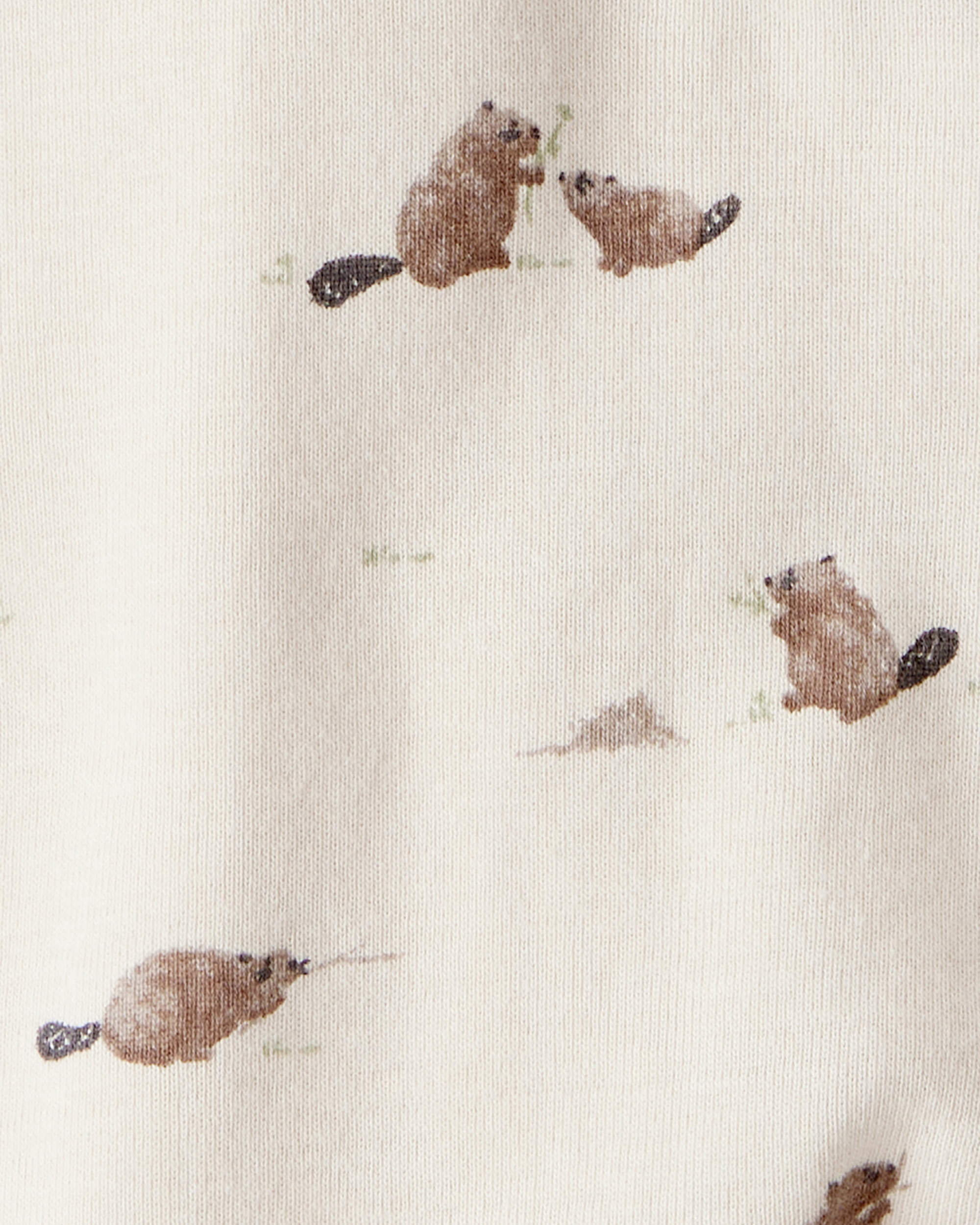 Baby Organic Cotton Sleep & Play Pyjamas Beavers' Creek Print