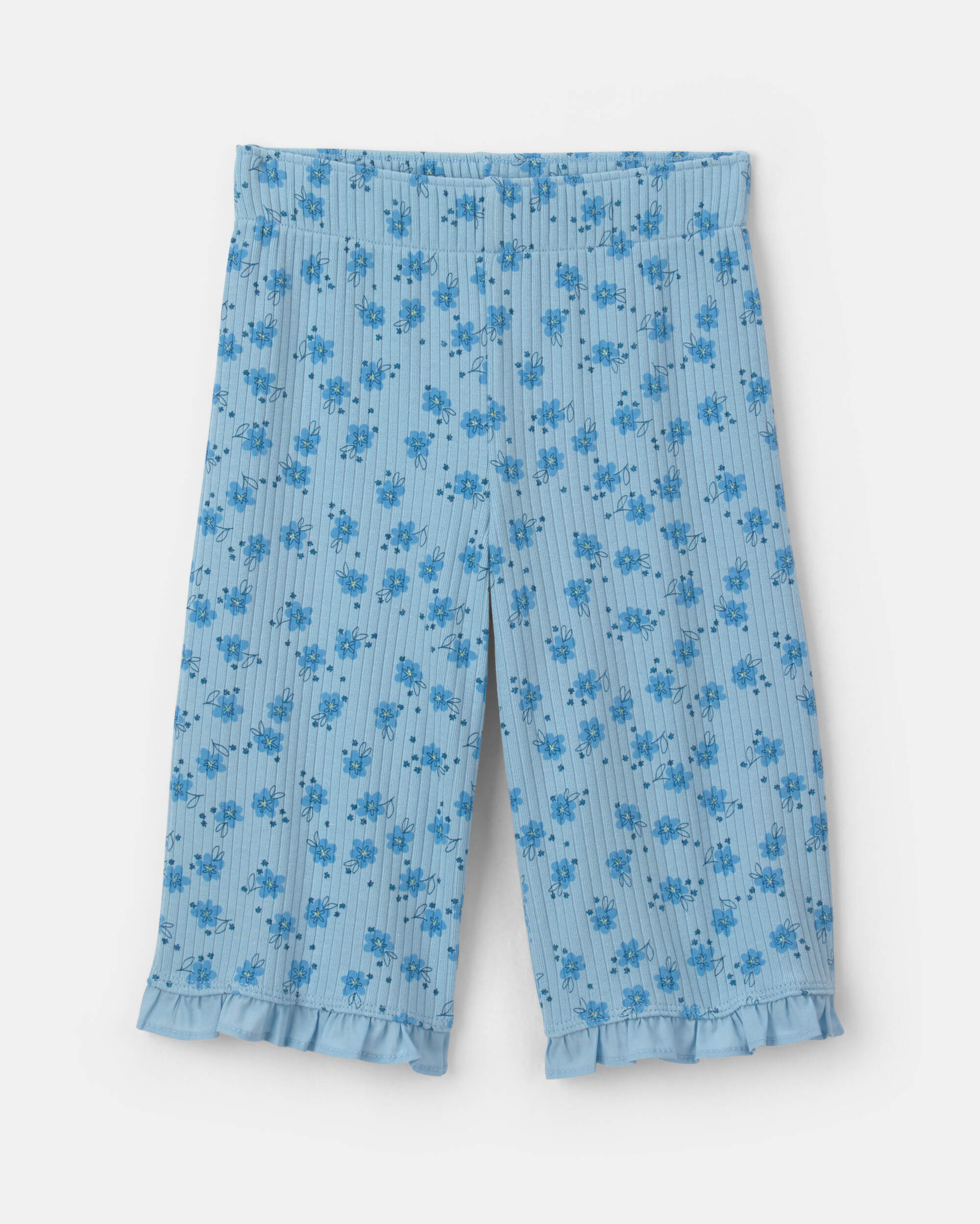 Baby Girl 2-Piece Flower Top & Pant Set – Blue