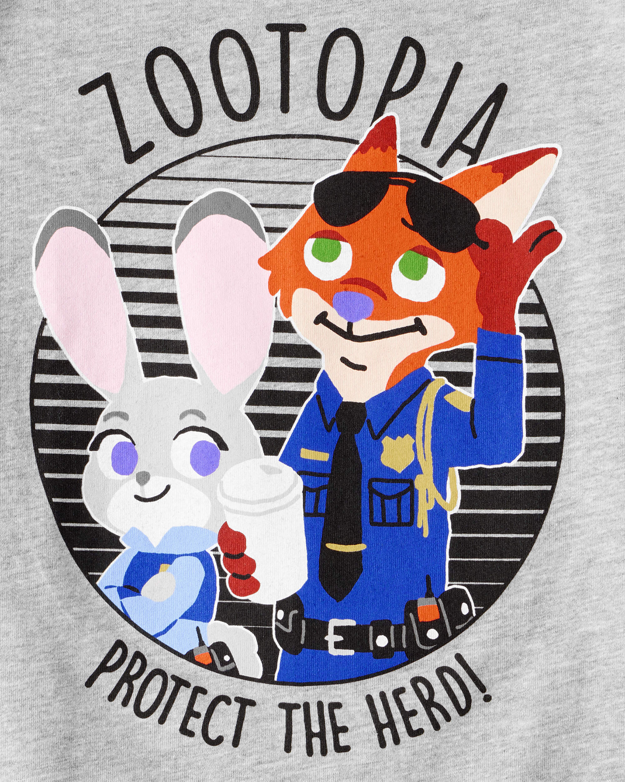 Toddler Boy "Protect The Herd" Zootopia Short-Sleeve Graphic Tee - Grey