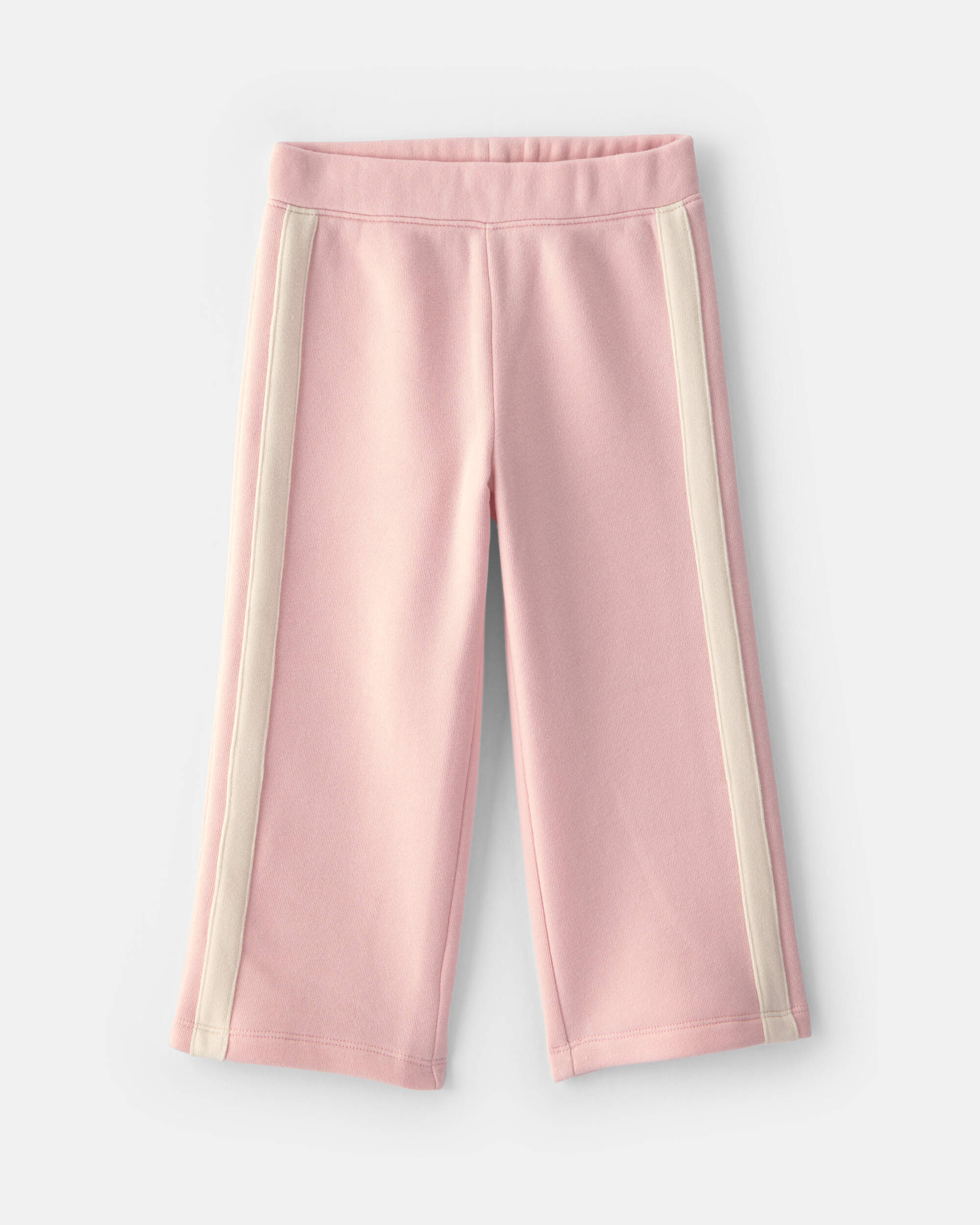 Toddler Girl 2-Piece Bow Fleece Long-Sleeve Top & Pant Set - Pink/Cream