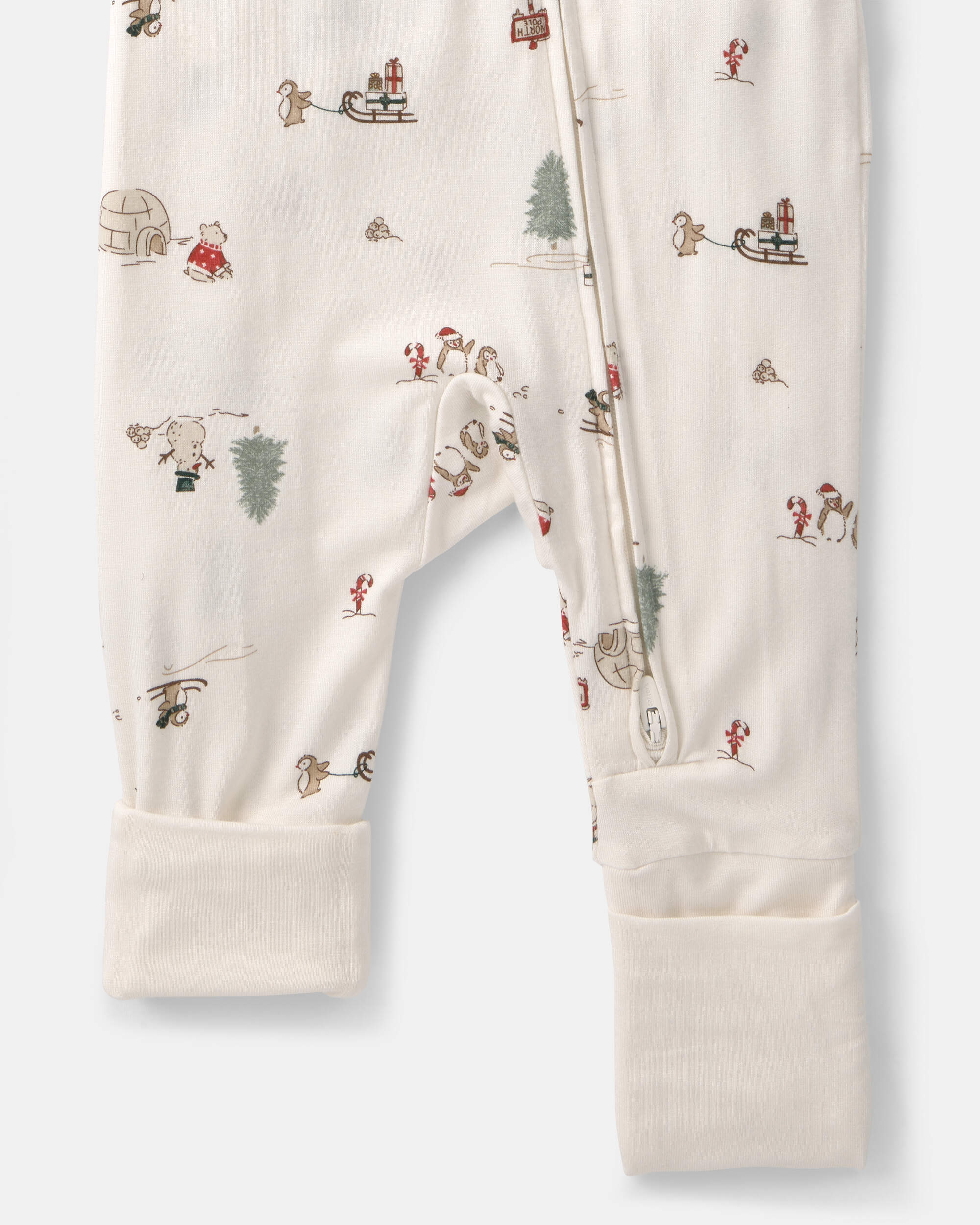 Baby North Pole PurelySoft™ 2-Way Zip Sleepers - Cream