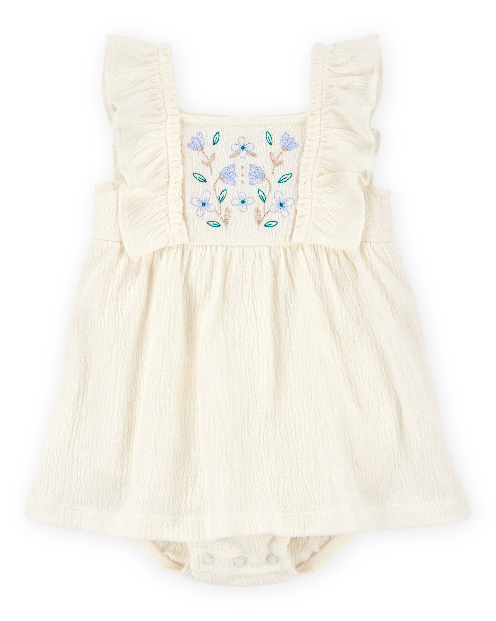 Baby Floral Flutter Bodysuit Dress