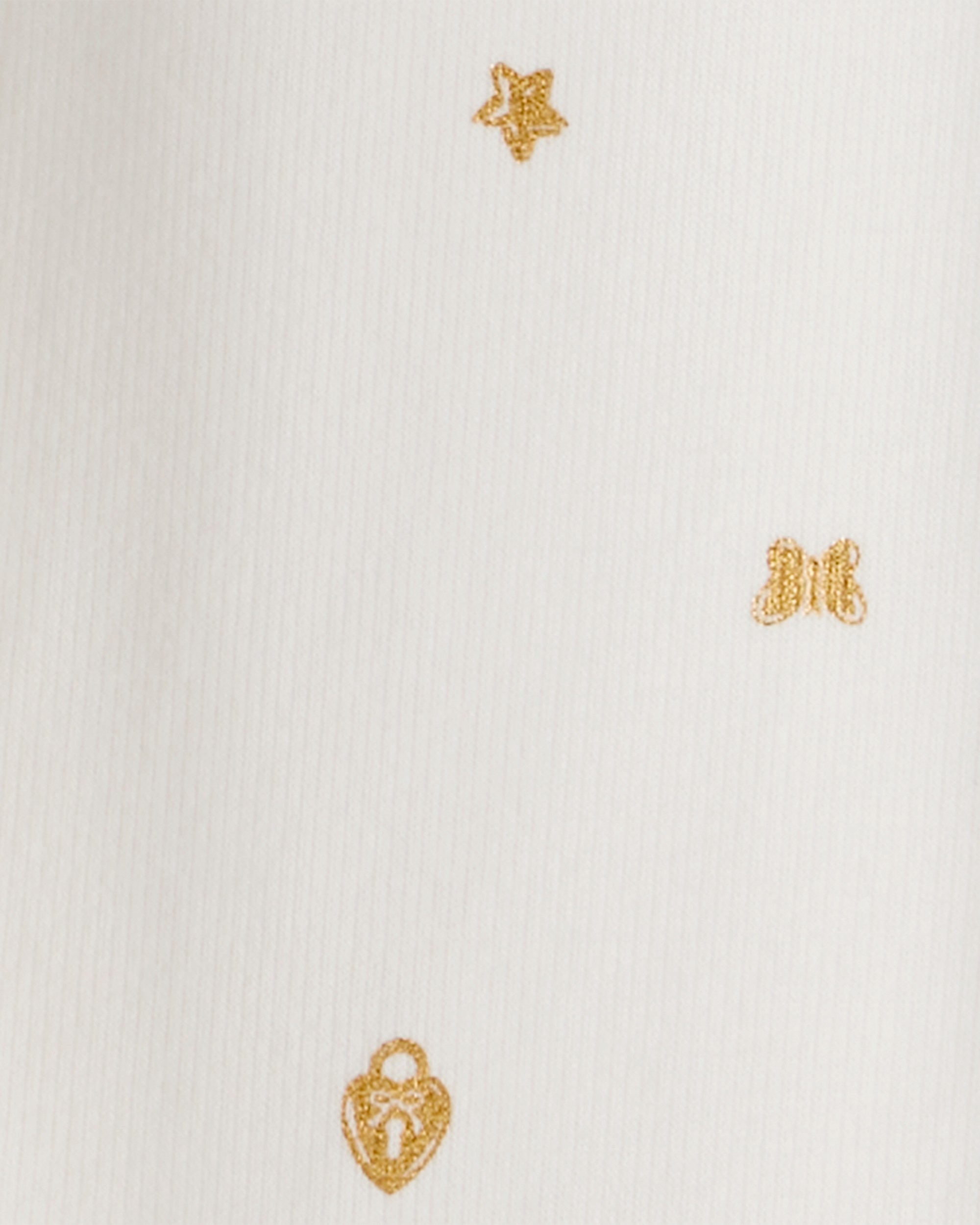 Girls Star Pull-On Stretch Cozy Leggings - Cream