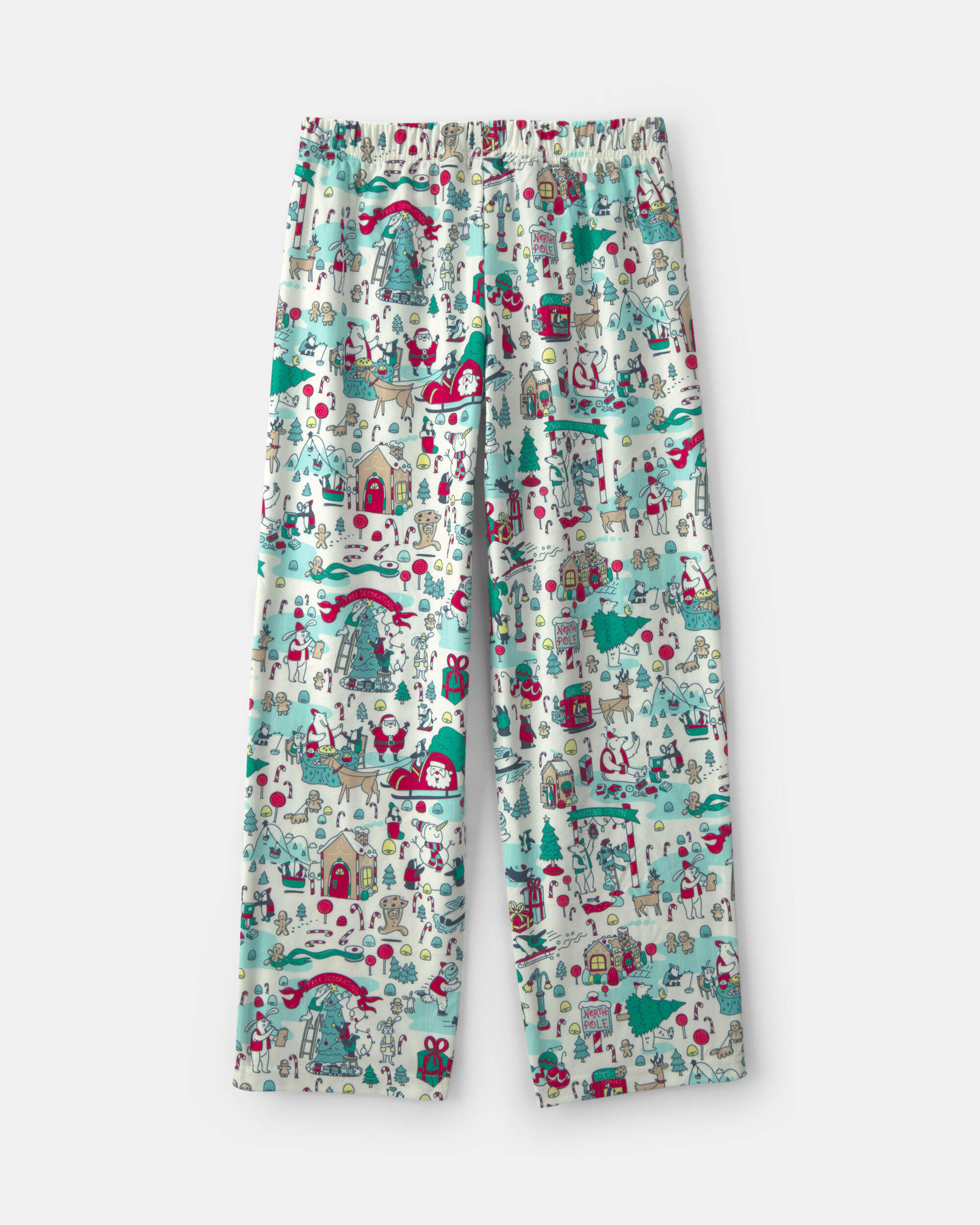 Adult Christmas Scavenger Hunt Fleece Loose Fit Pyjama Bottoms