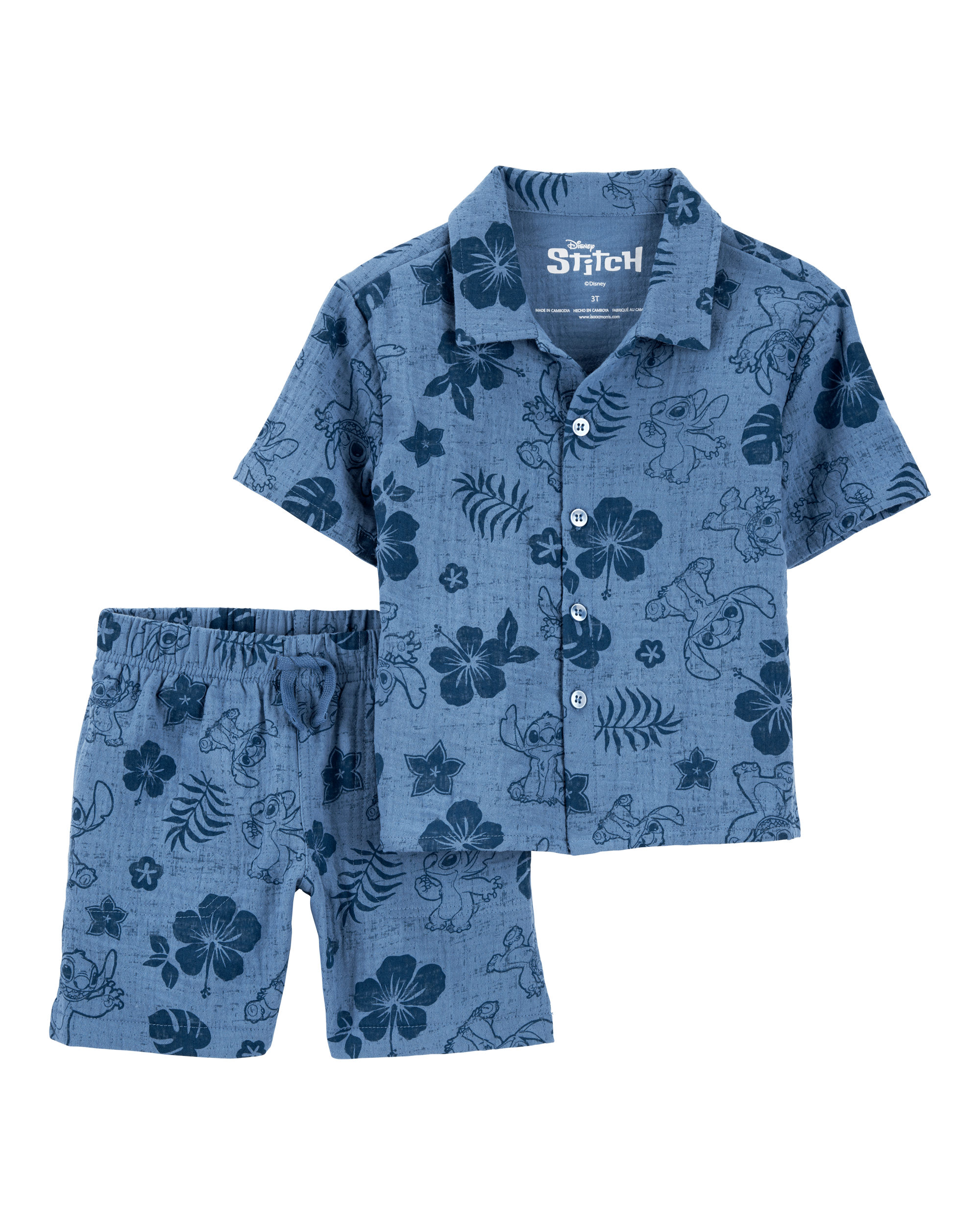 Toddler Stitch 2-Piece Gauze Outfit Set