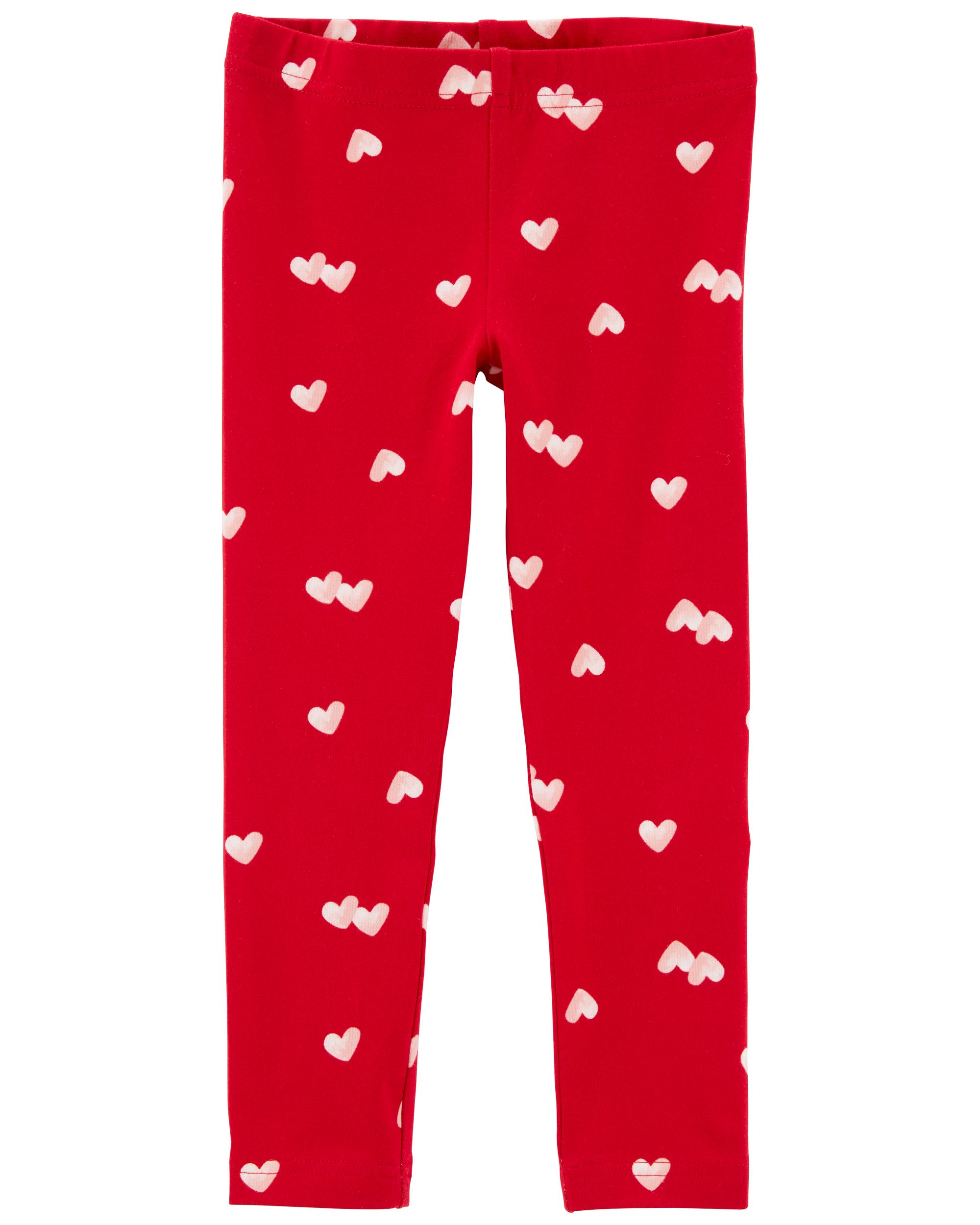 Red Valentine's Day Heart Leggings