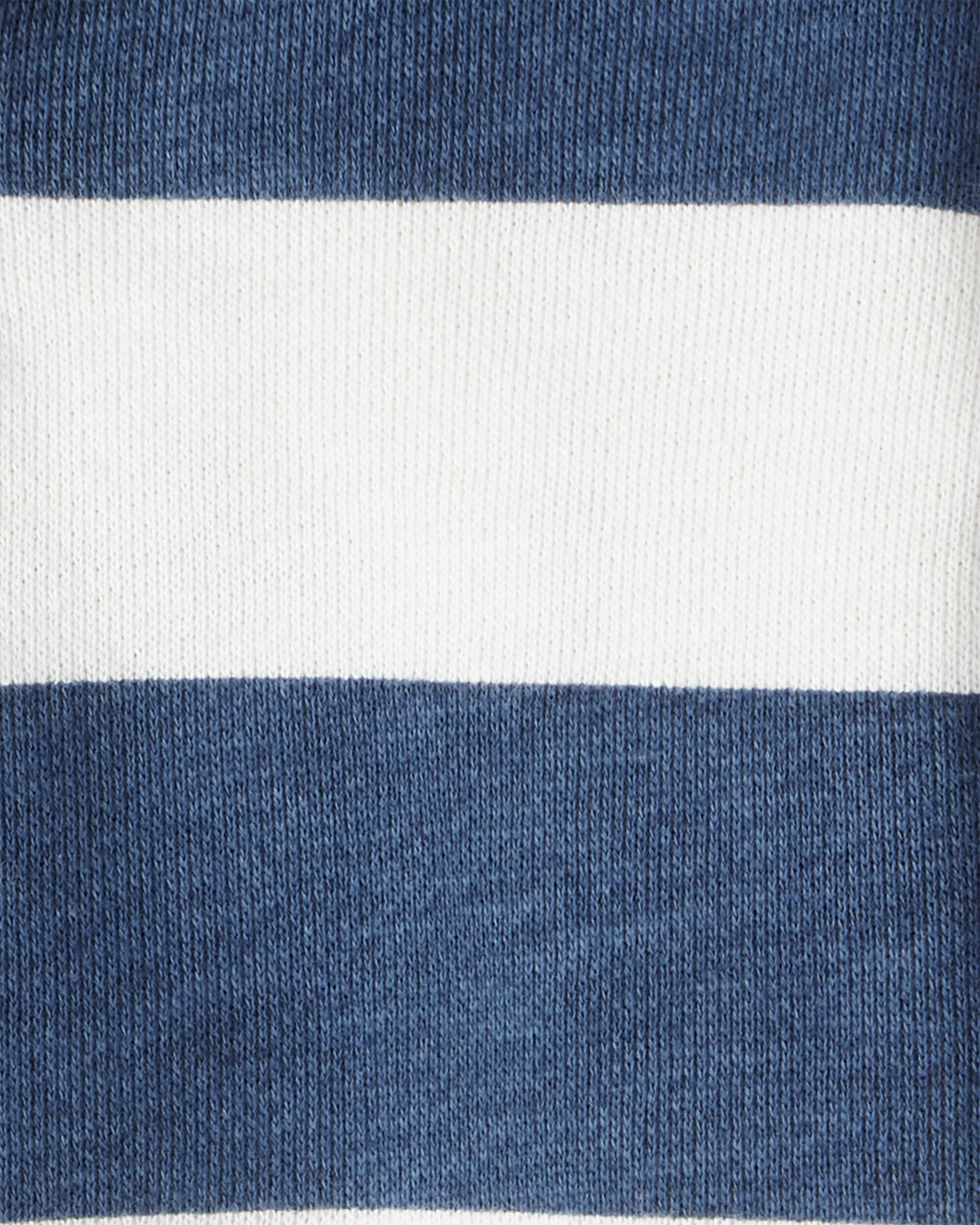 Baby Boy Organic Cotton Henley Top Stripes