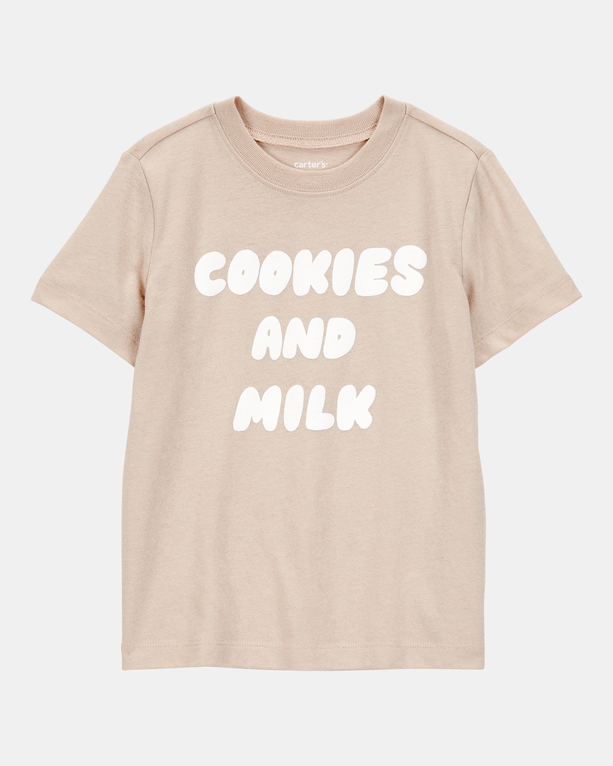 Toddler Boy Cookies & Milk Short-Sleeve Graphic Tee - Khaki