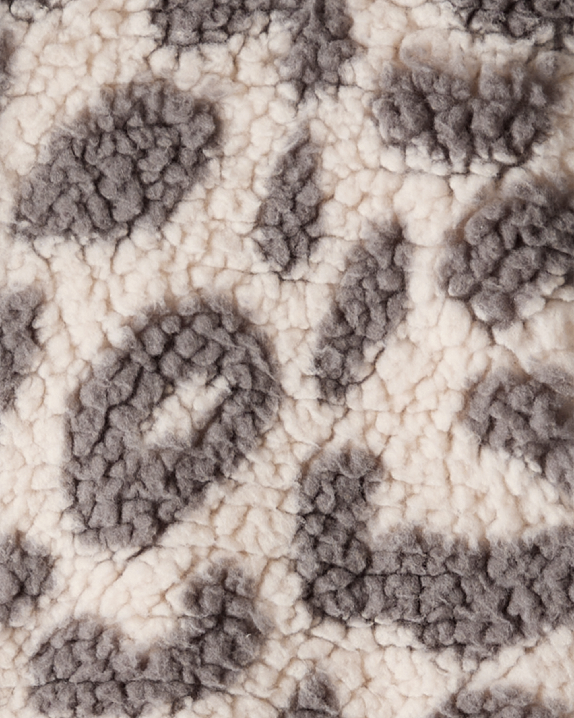 Baby Girl Cheetah Sherpa Quarter-Zip Pullover - Brown