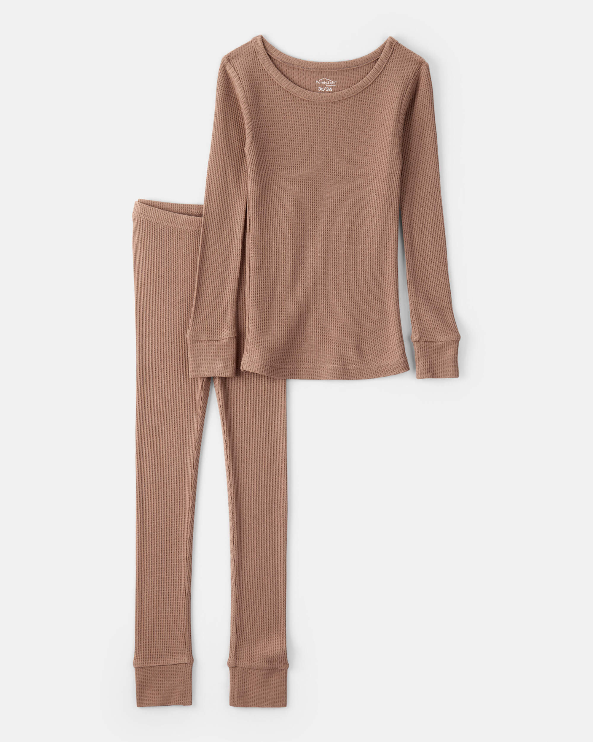 Kid PurelySoft Long-Sleeve 2-Piece pyjamas - Brown