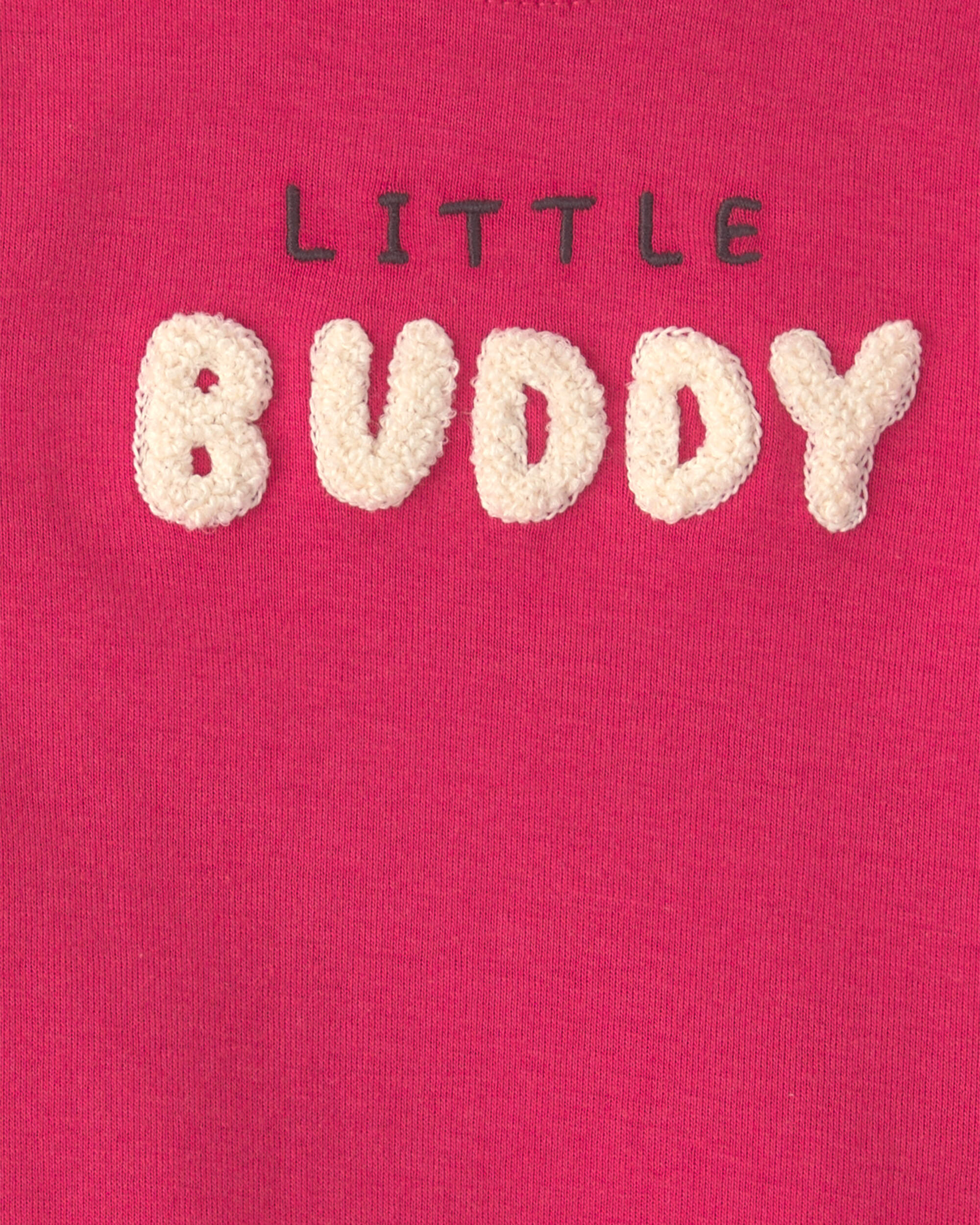 Baby Boy 2-Piece 'Little Buddy' Bodysuit & Pant Set - Red/Grey