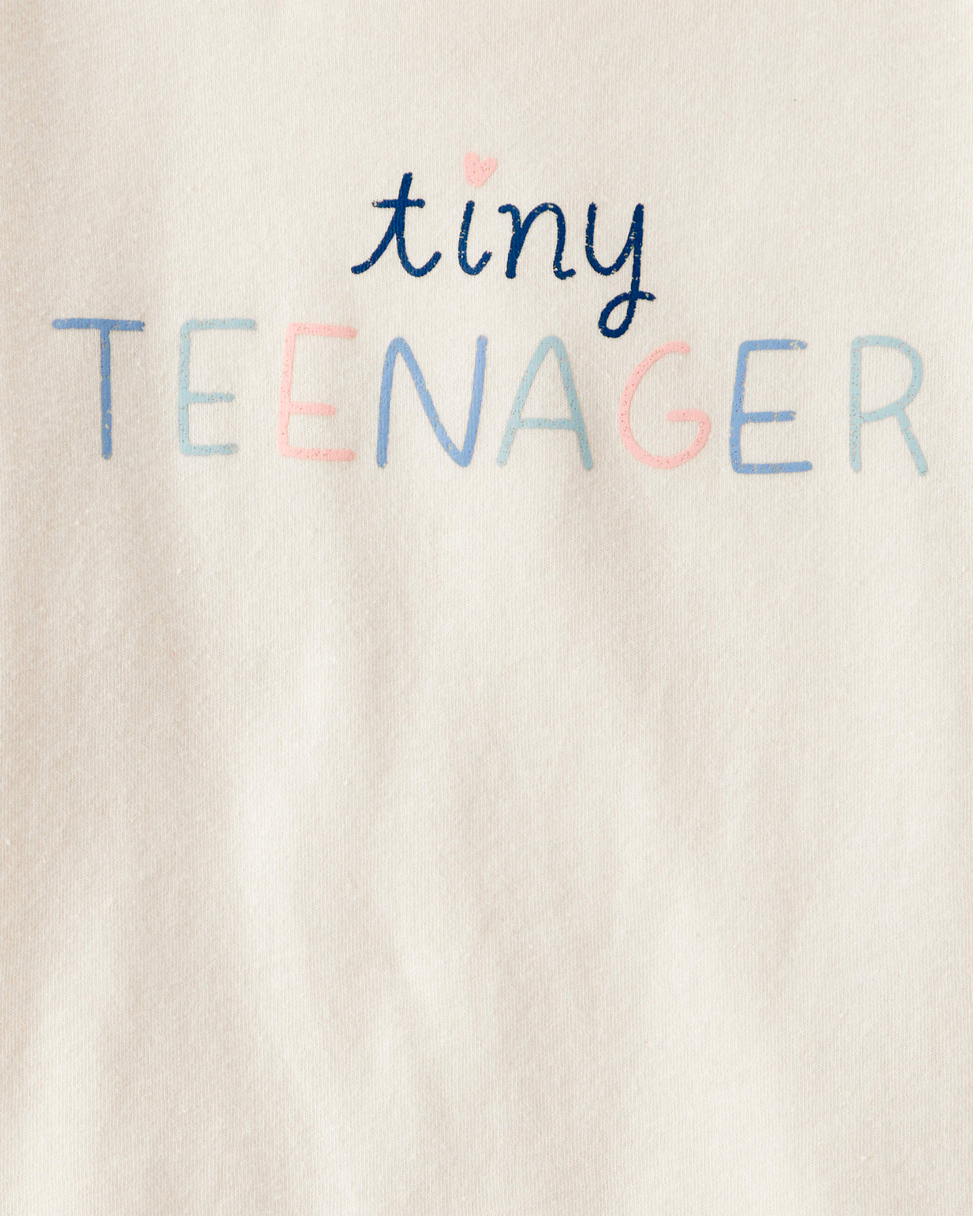 Toddler Girl 'Tiny Teenager' Long-Sleeve Graphic Tee - Cream