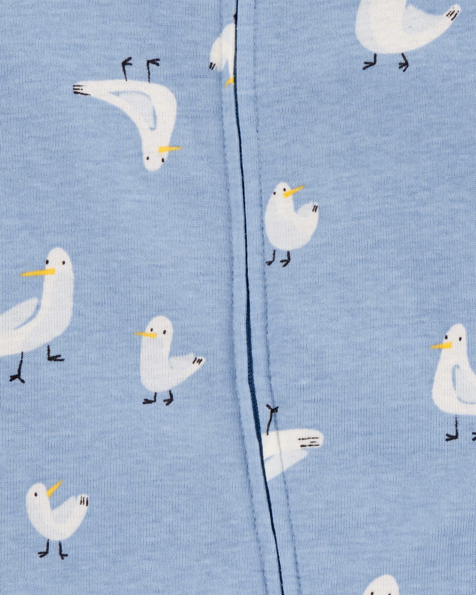 Baby Girl 2-Pack Pelican Striped 2-Way Zip Cotton Sleeper Pyjamas - Blue